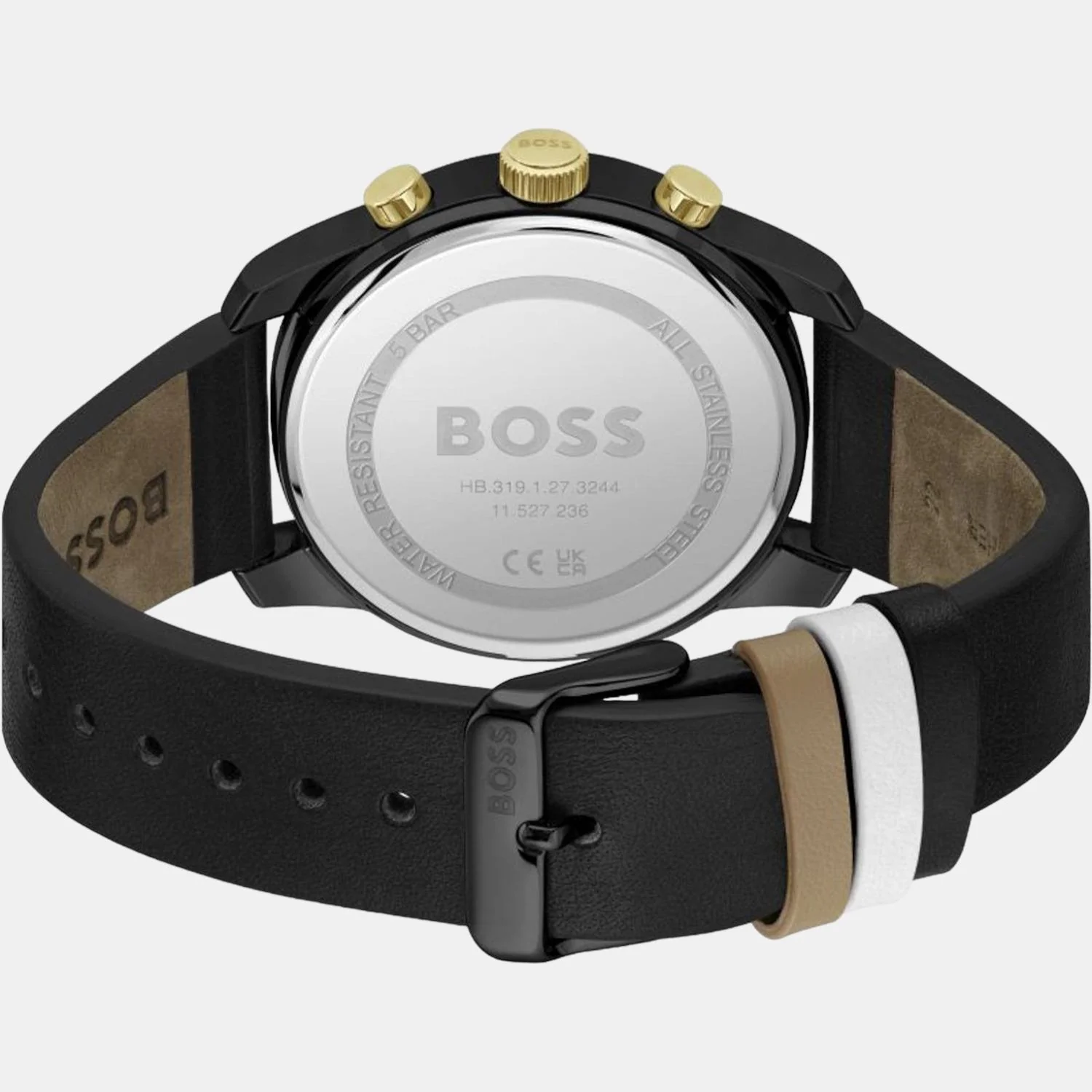 Trace Men Quartz Black Dial Analog Leather Watch 1514003 - Image 2