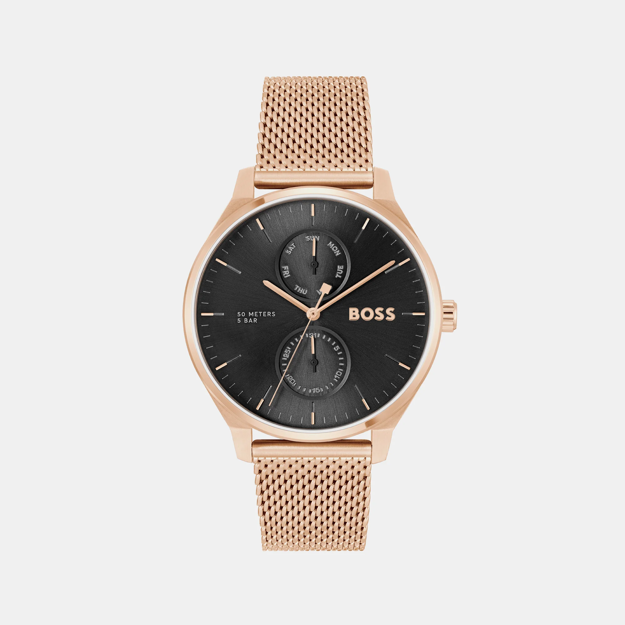 Tyler Men Quartz Black Dial Chronograph Mesh Watch 1514104 - Image 2