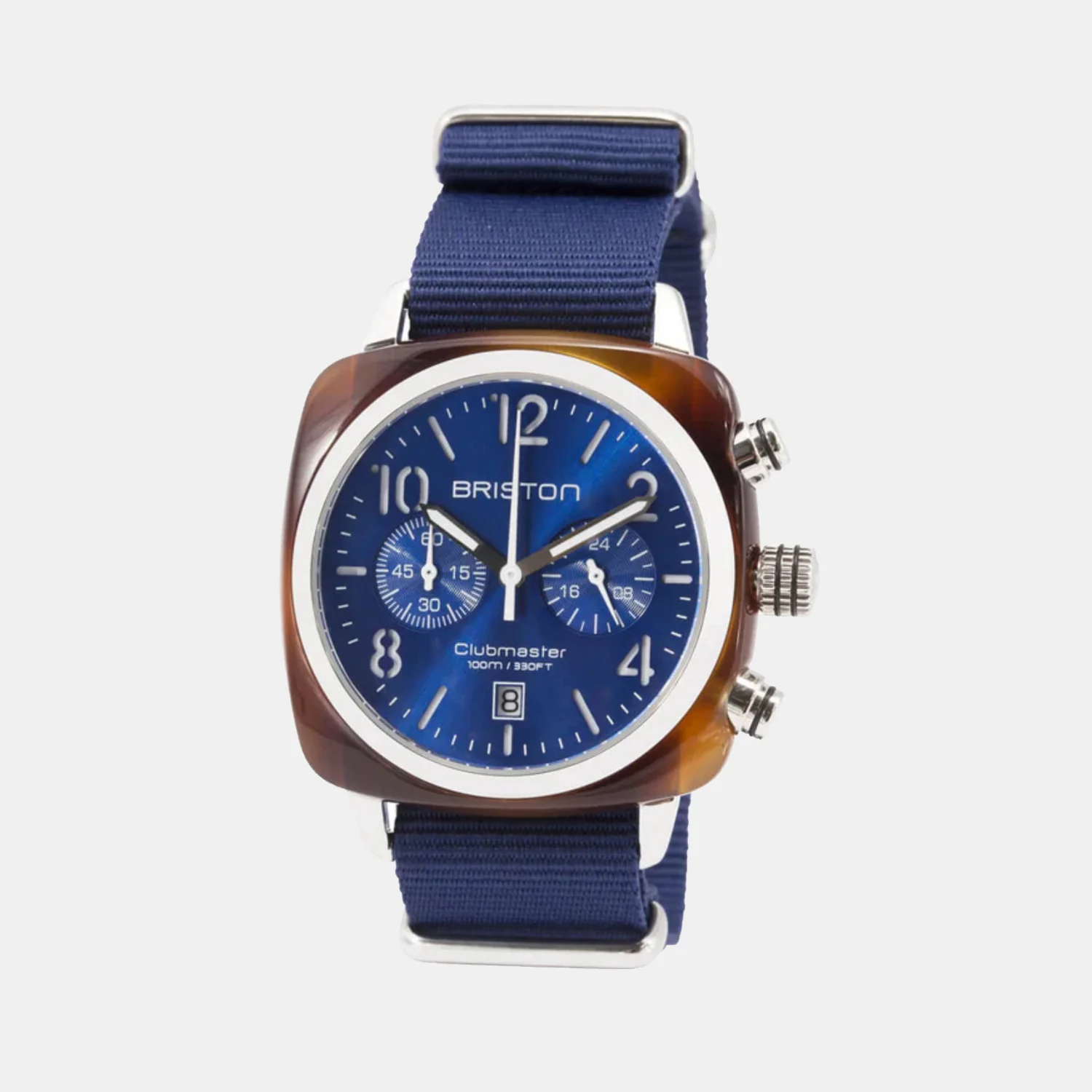 Clubmaster Classic Men Quartz Navy Blue Dial Chronograph NATO Watch 15140.SA.T.9.NNB