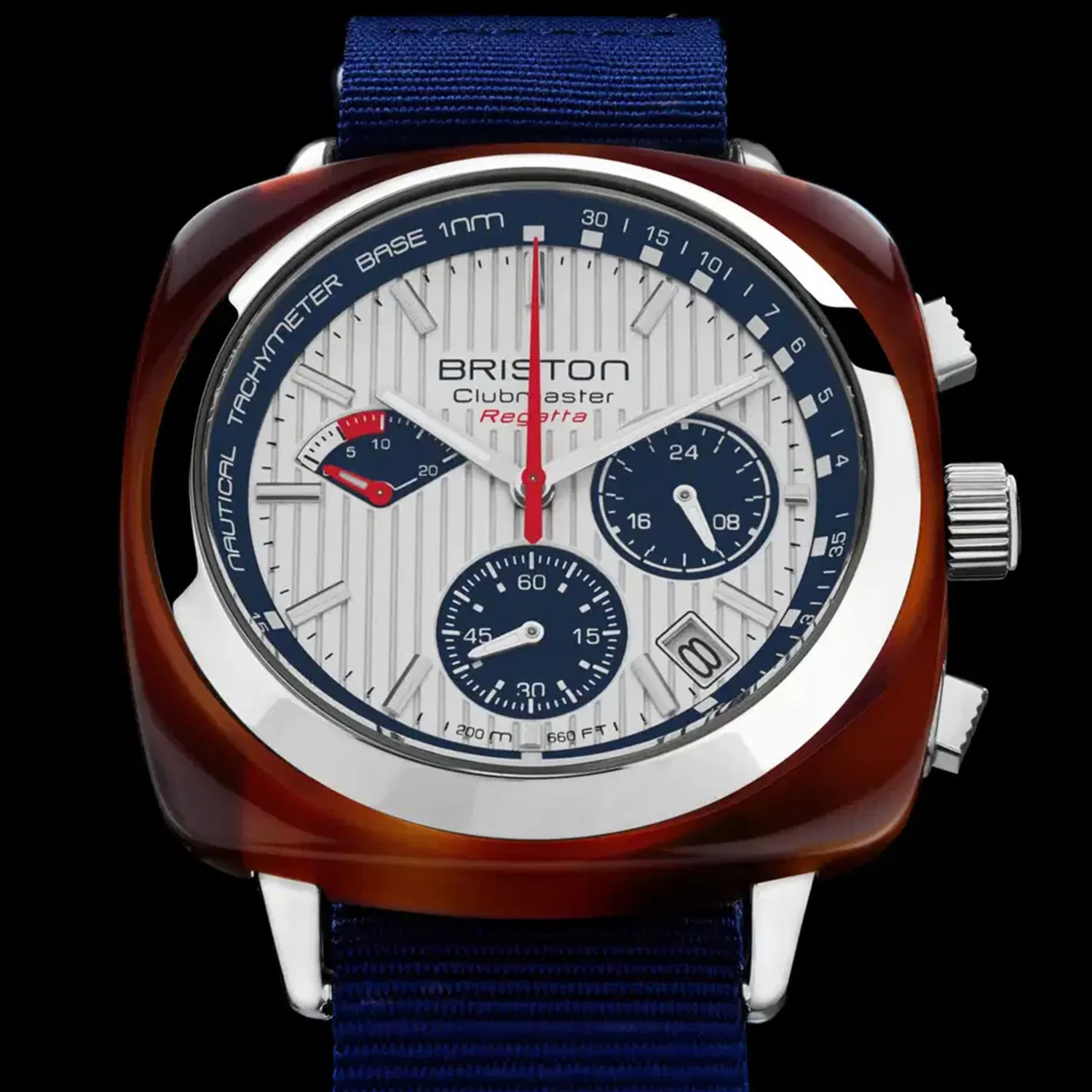 Clubmaster Regatta Men Quartz White Dial Chronograph NATO Watch 241542.SA.T.2.NNB - Image 4