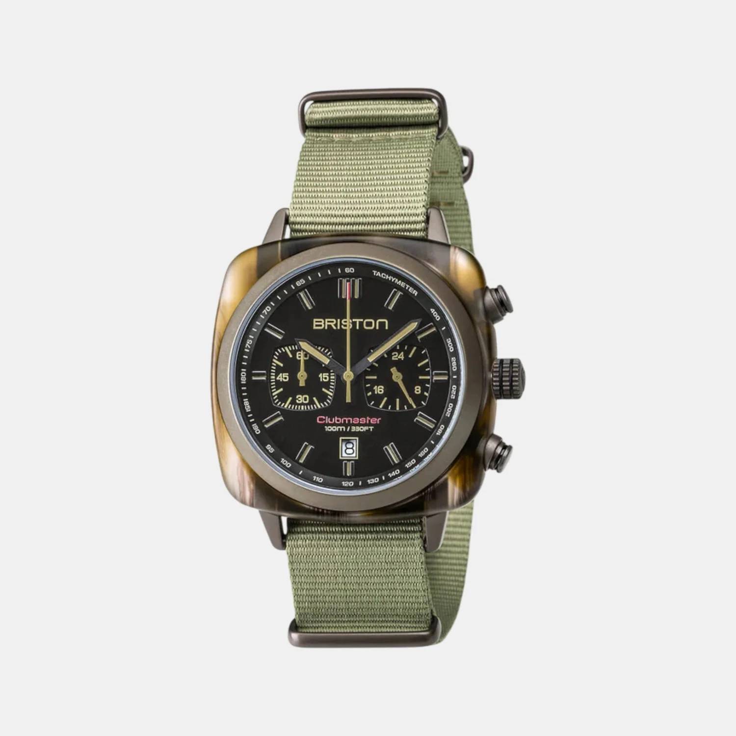 Clubmaster Sport Men Quartz Black Matt Dial Chronograph NATO Watch 18142.PKAM.TJS.19.NJ - Image 2