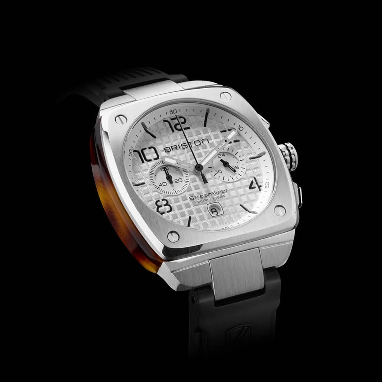 Men Quartz White Dial Chronograph Rubber Watch 22142.S.T.2.RB - Image 2