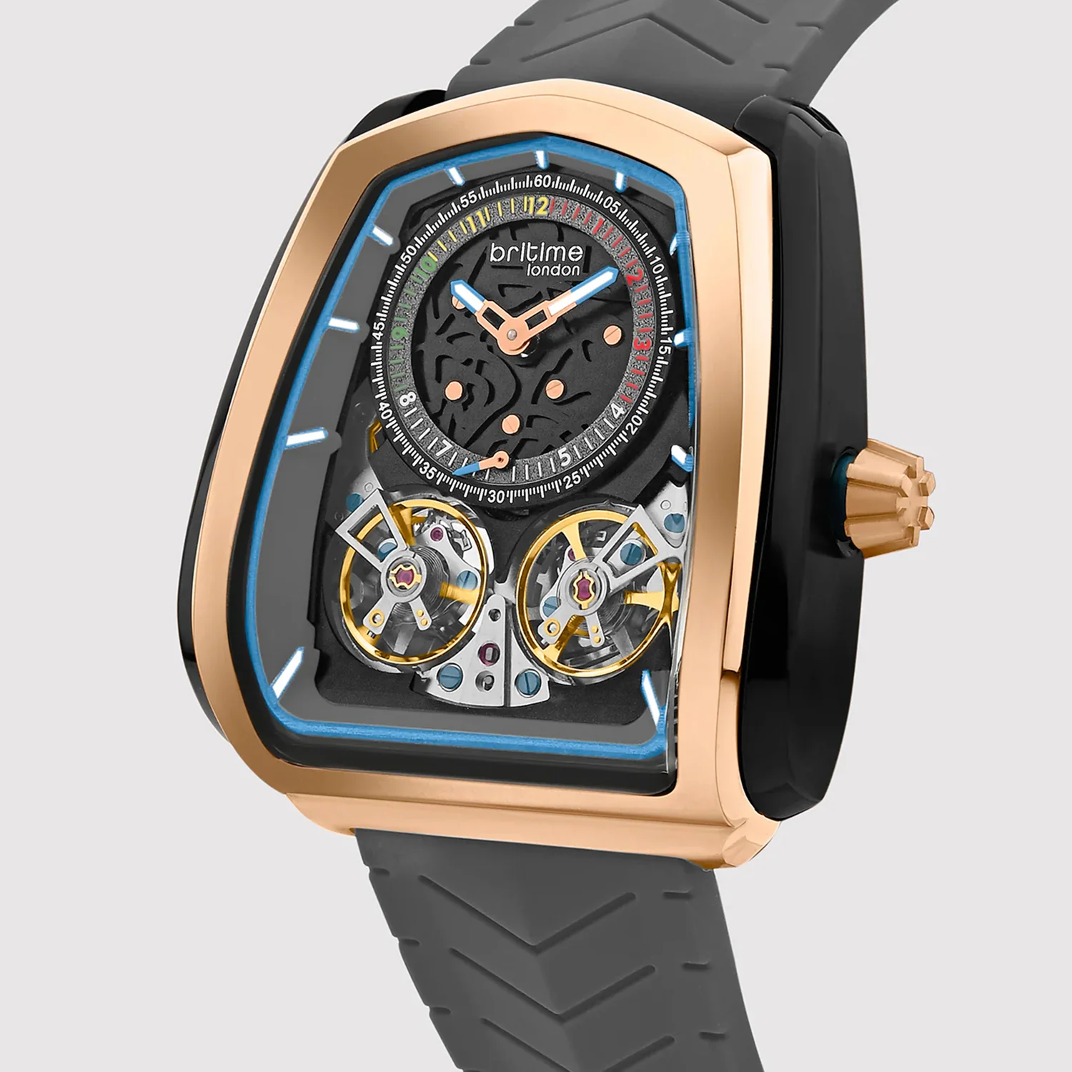 Aventus Men Automatic Grey Dial Analog Silicone Watch 101-P31509 - Image 3