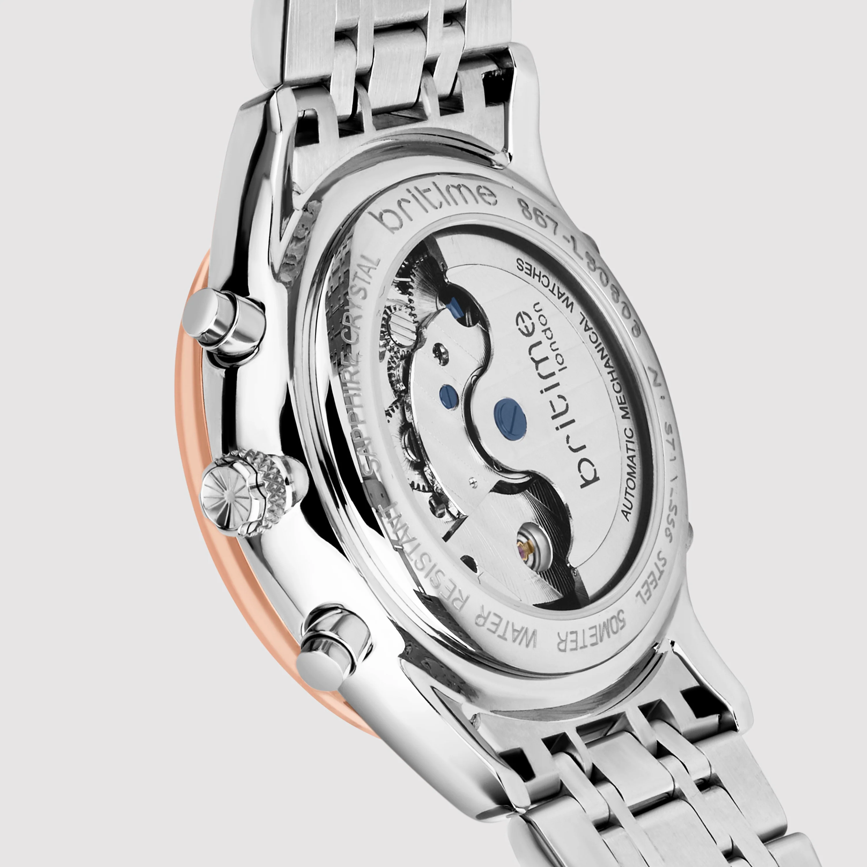 Celestial Men Automatic Silver Dial Chronograph Metal Watch 867-M30305 - Image 6