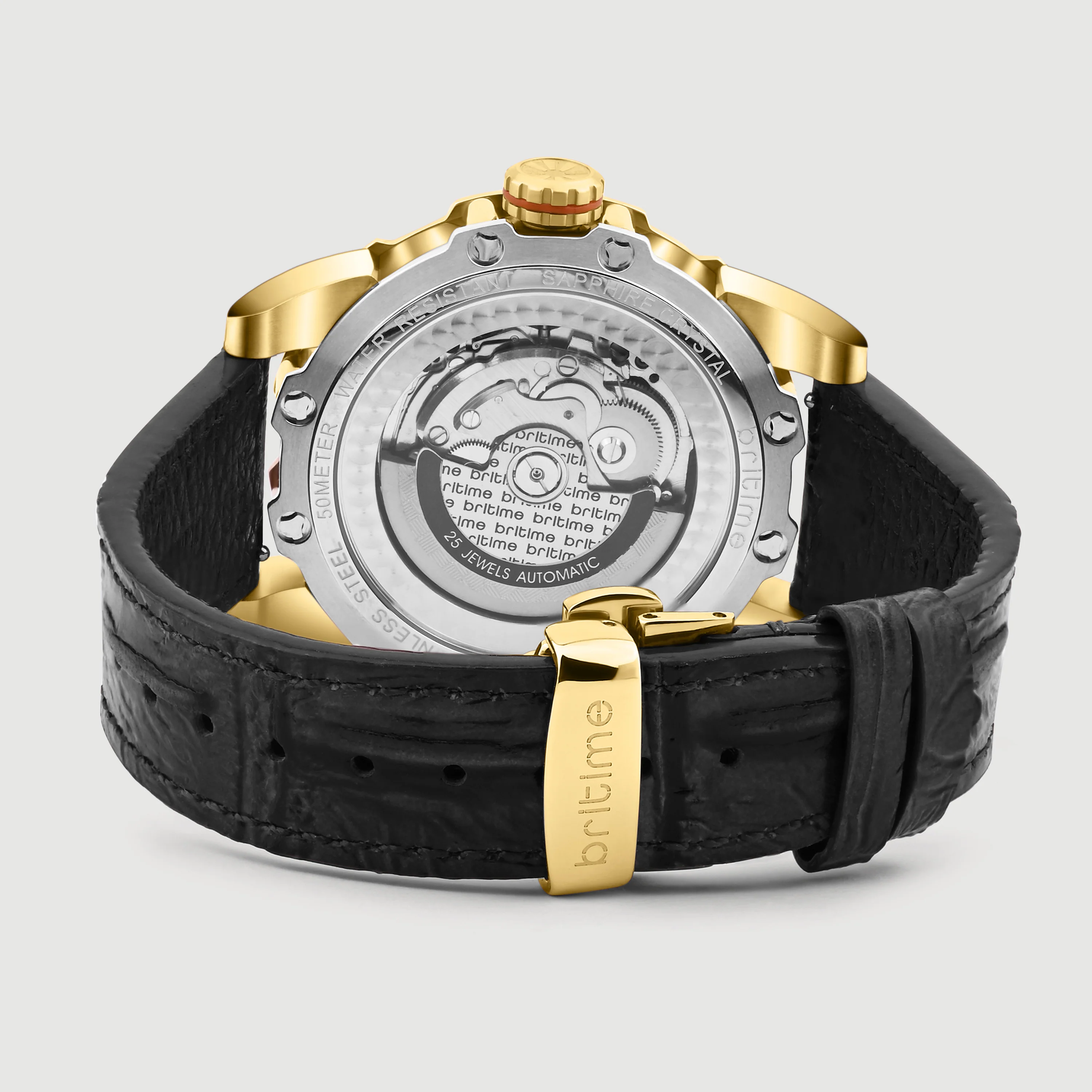 Era Men Automatic Silver Dial Analog Leather Watch 147-L20306 - Image 7