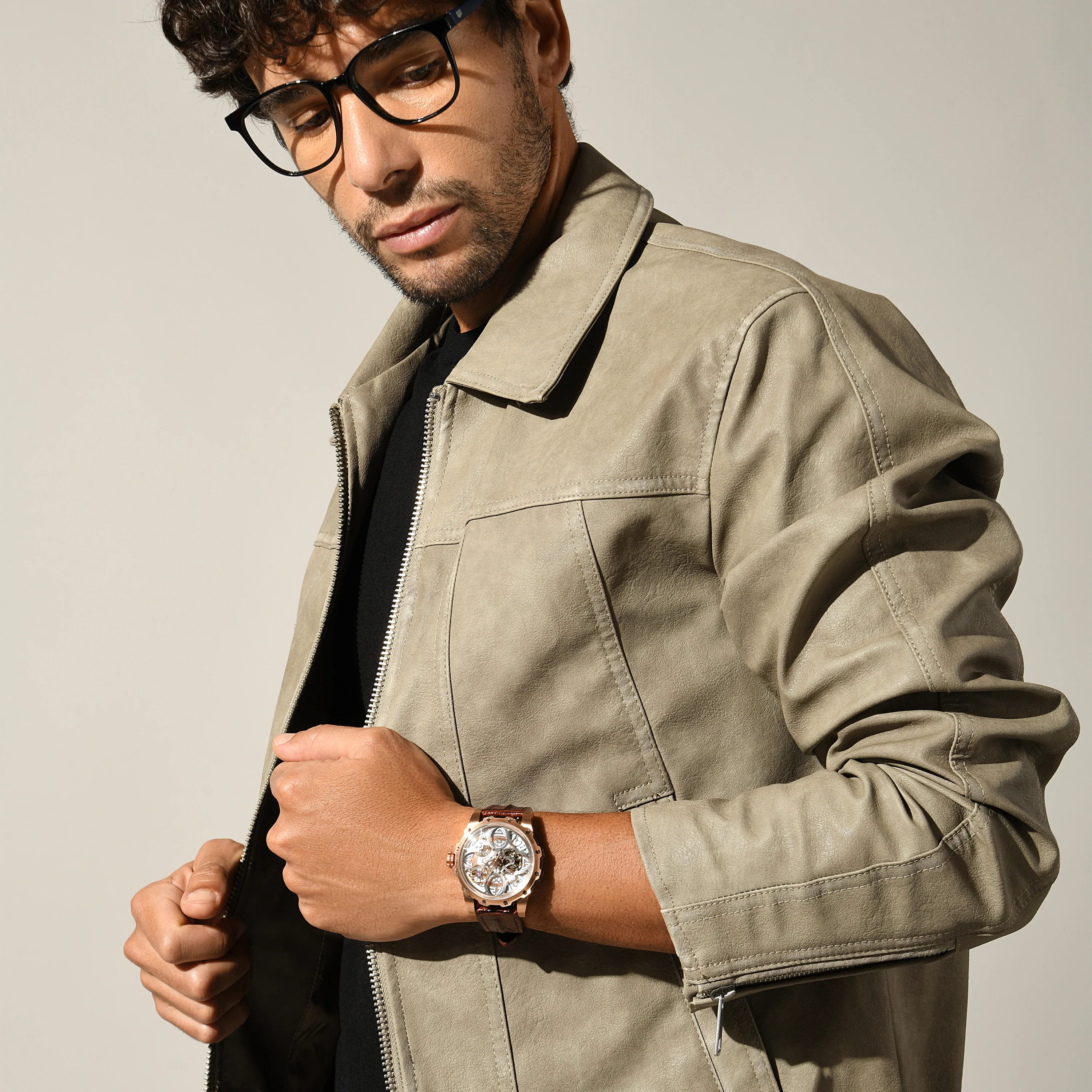 Era Men Automatic Silver Dial Analog Leather Watch 147-L30308 - Image 9