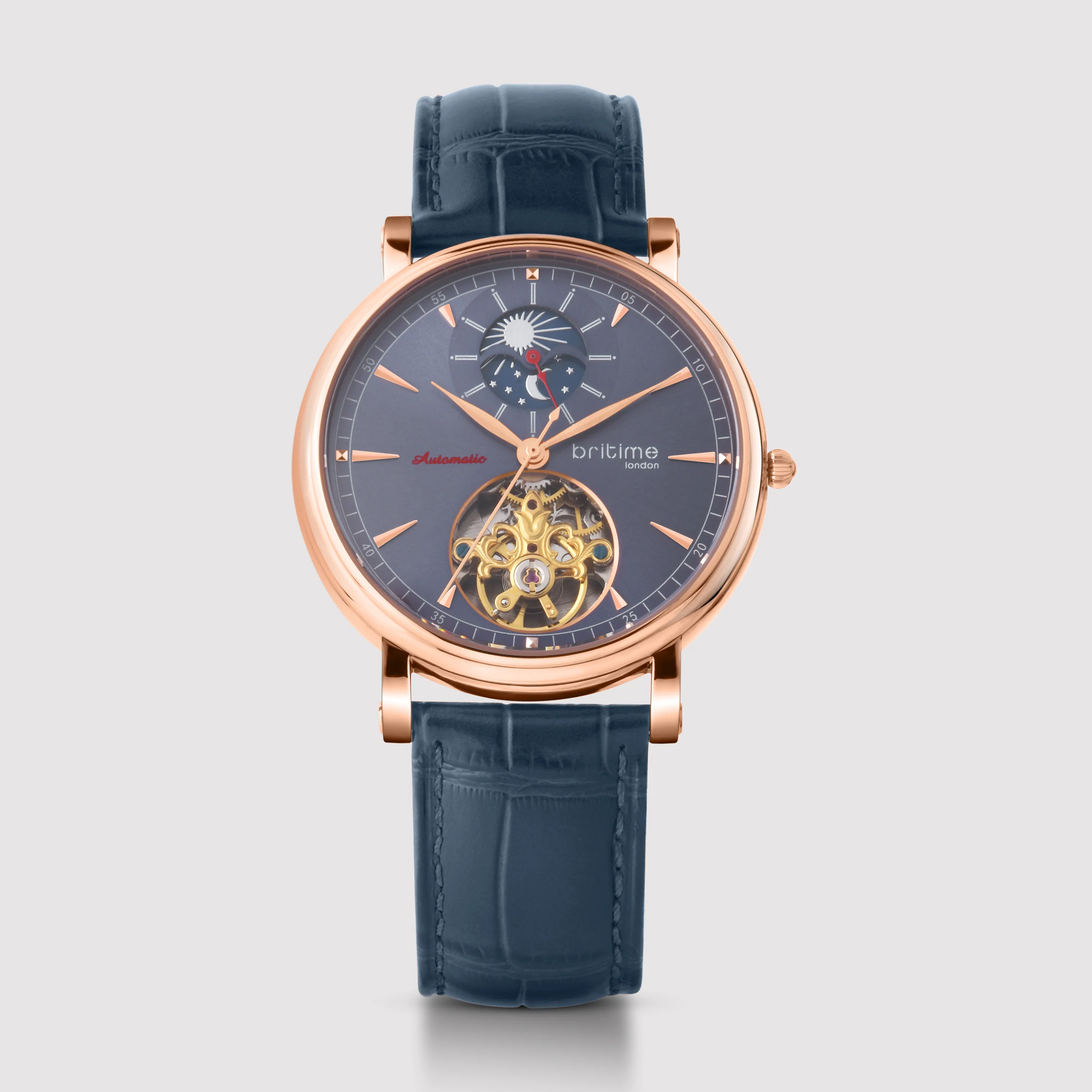 Jupiter Men Automatic Blue Dial Analog Leather Watch 127-L30507 - Image 2