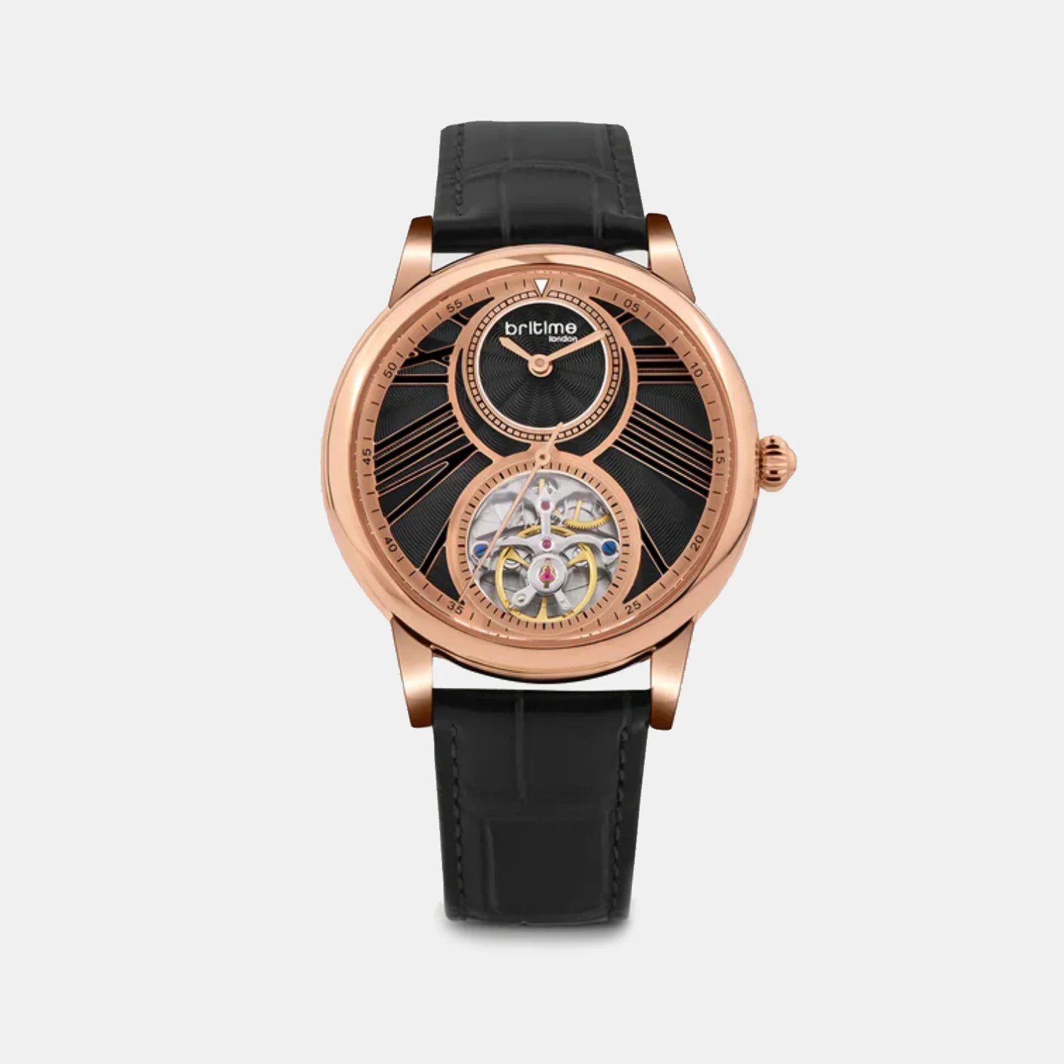 Men Automatic Black Dial Analog Leather Watch 675-L30406 - Image 2