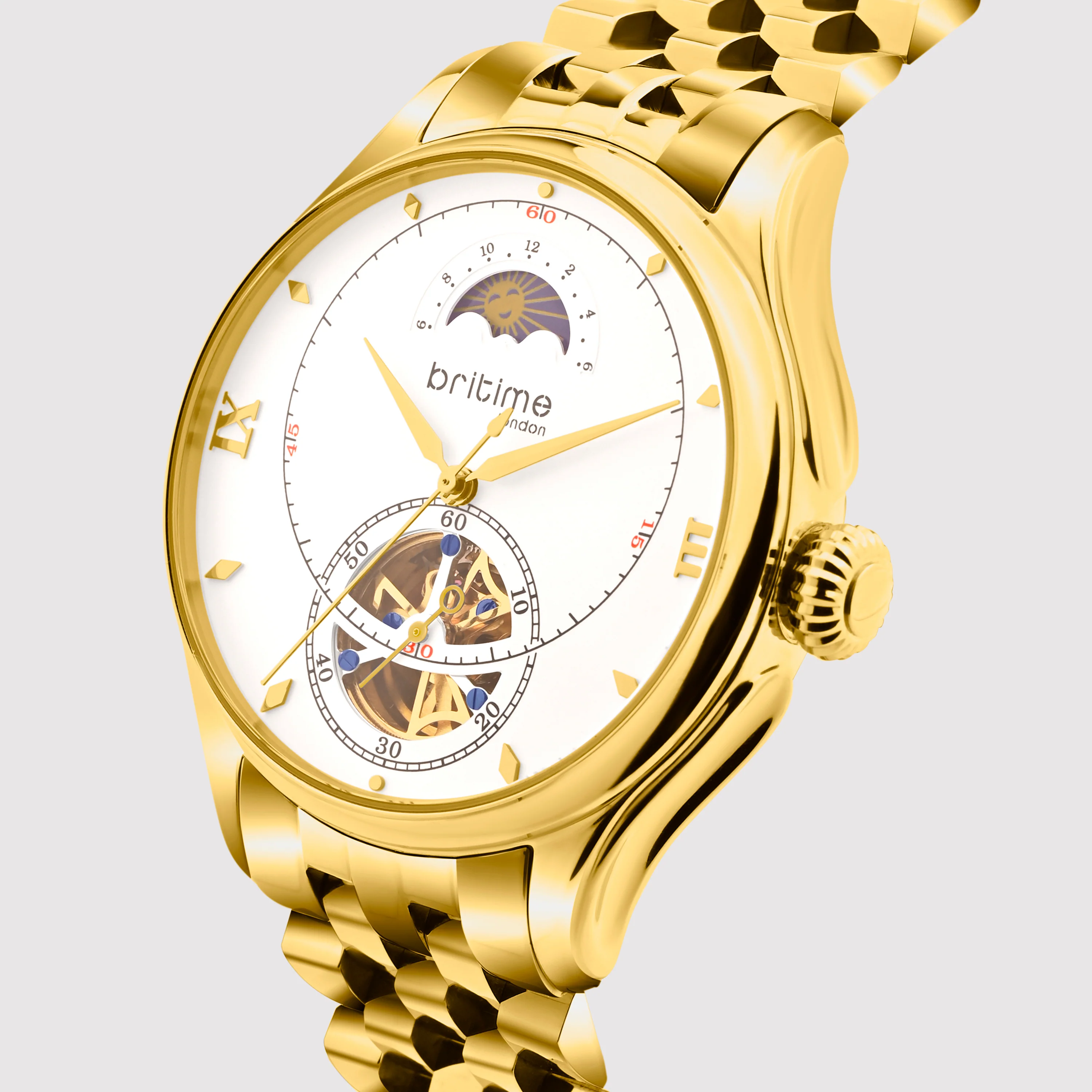 Men Automatic Silver Dial Analog Metal Watch 479-M20202 - Image 2