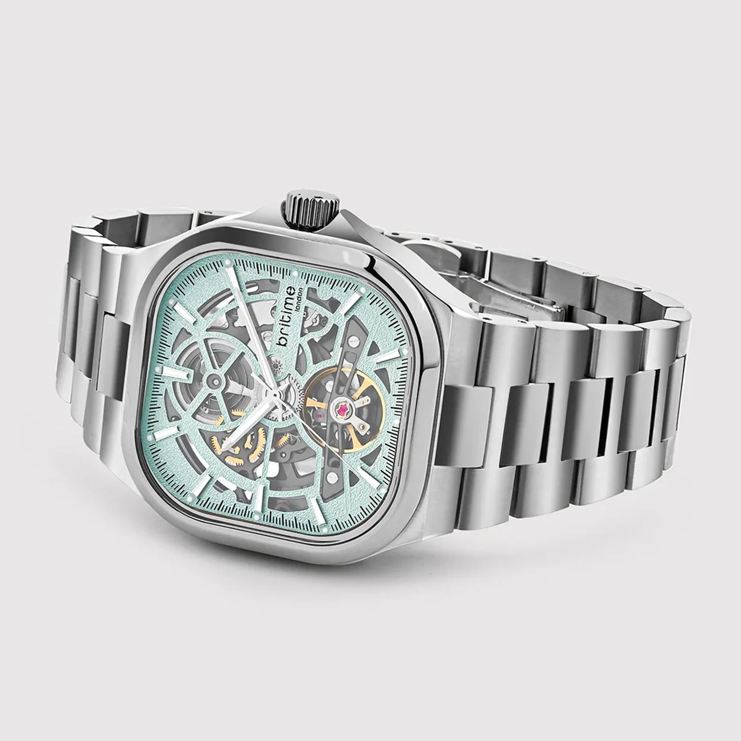 Monarch Men Automatic Blue Dial Analog Steel Watch 969-M11801 - Image 2