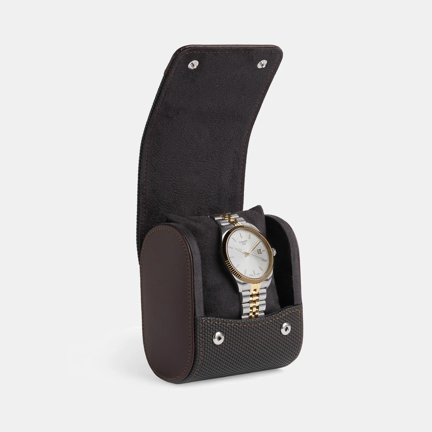 Brown Leather Single Watch Pod - Image 5
