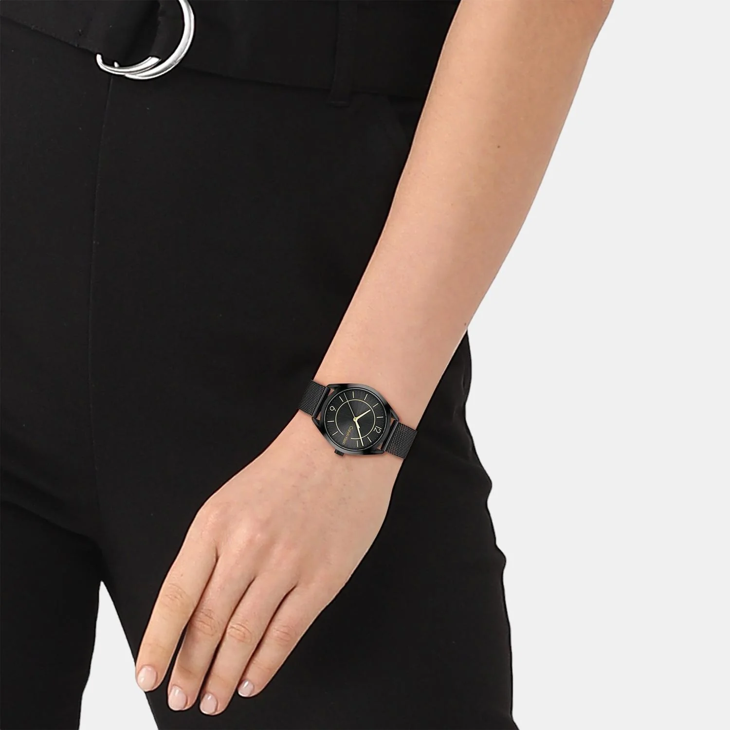 Casual Essentials Men Quartz Black Dial Analog Leather Watch 25200201 - Image 5