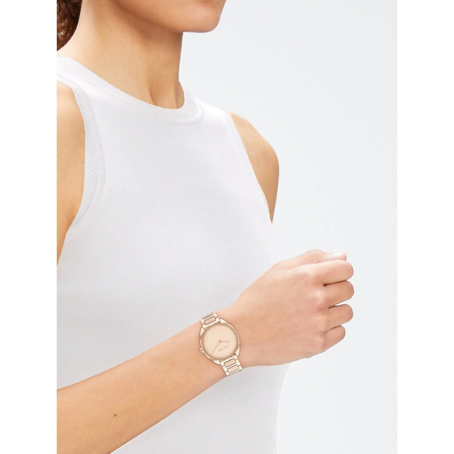 Ck Adorn Women Quartz Gold Dial Analog Stainless Steel Watch 25200277 - Image 4