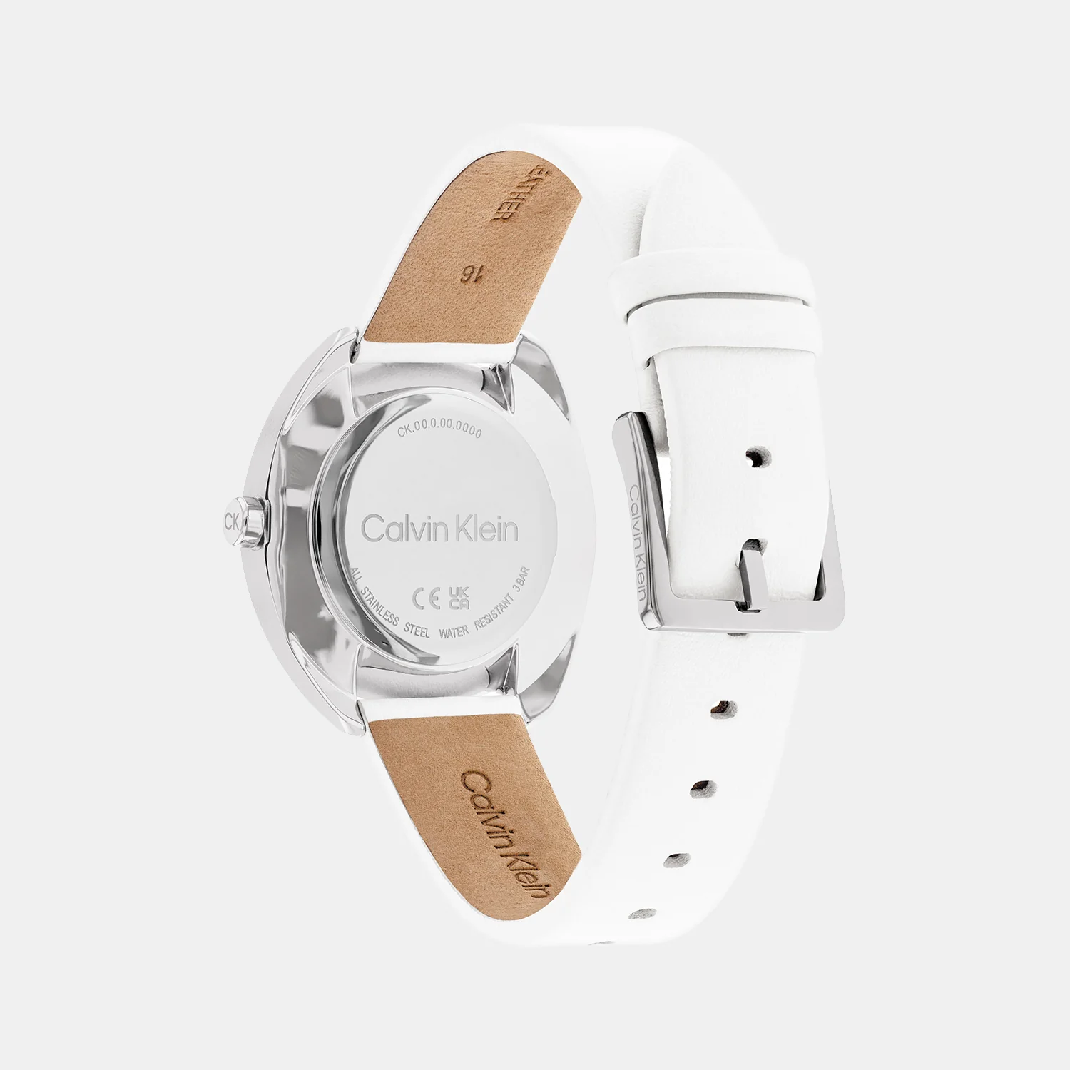 Ck Adorn Women Quartz White Dial Analog Leather Watch 25200274 - Image 3