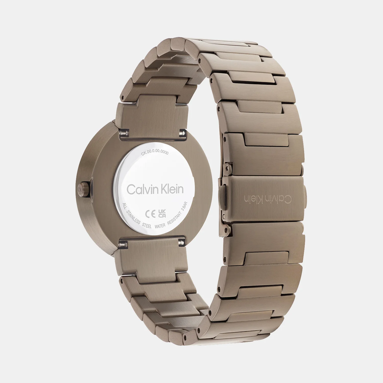 Ck Eccentric Unisex Quartz Khaki Dial Analog Stainless Steel Watch 25200292 - Image 2