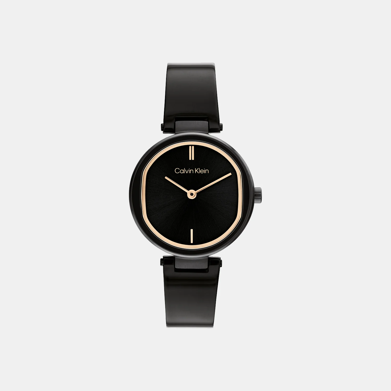 Ck Elevated Women Quartz Black Dial Analog Stainless Steel Watch 25200310