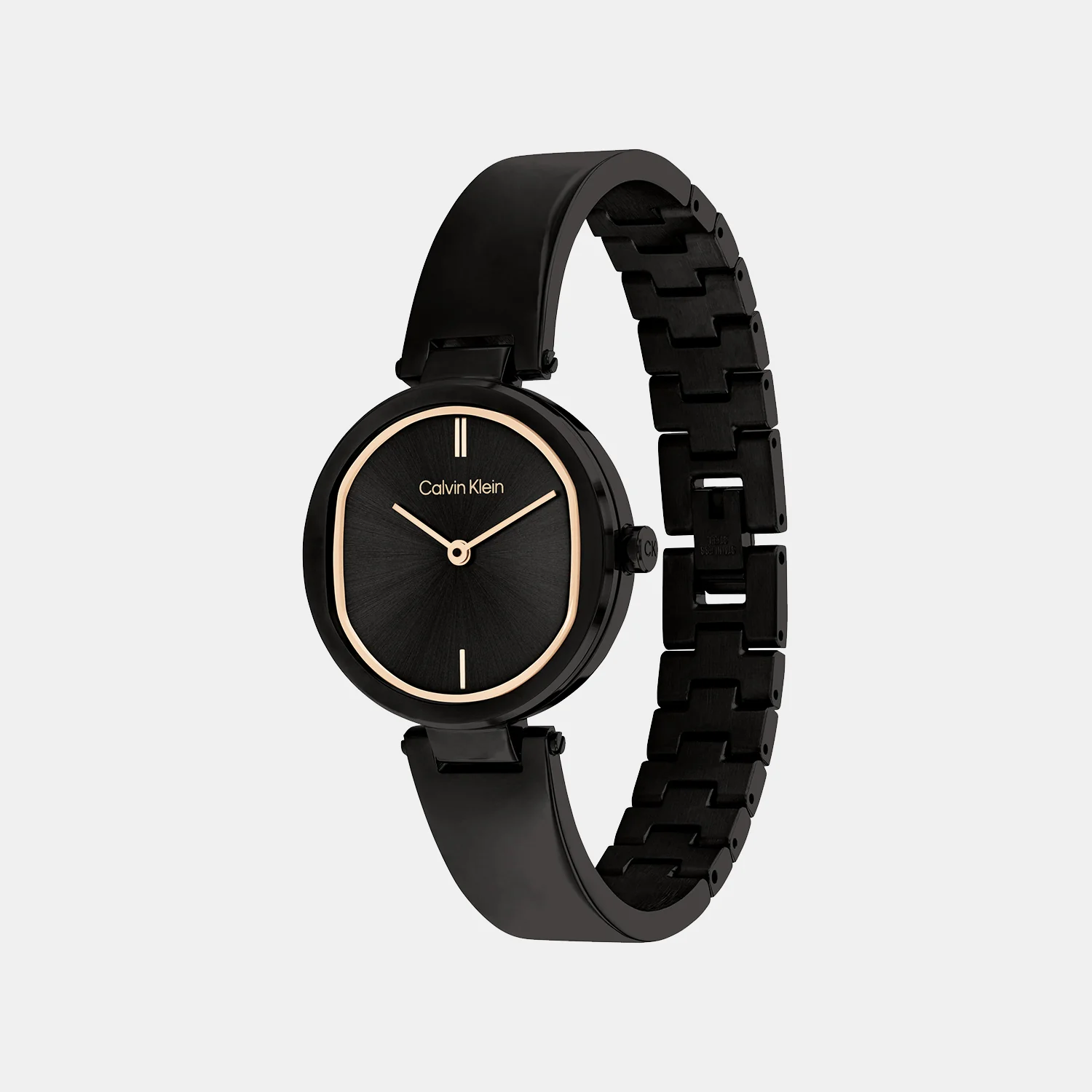 Ck Elevated Women Quartz Black Dial Analog Stainless Steel Watch 25200310 - Image 2