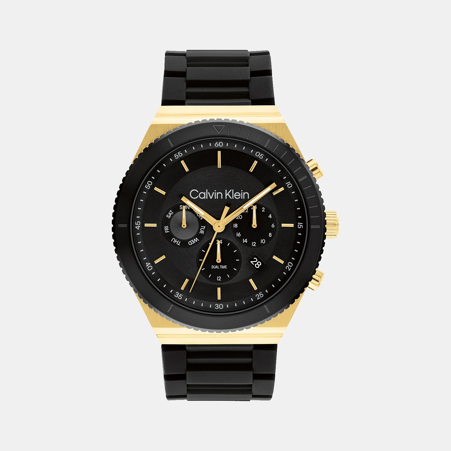 Ck Fearless Men Quartz Black Dial Chronograph Silicone Watch 25200306 - Image 2