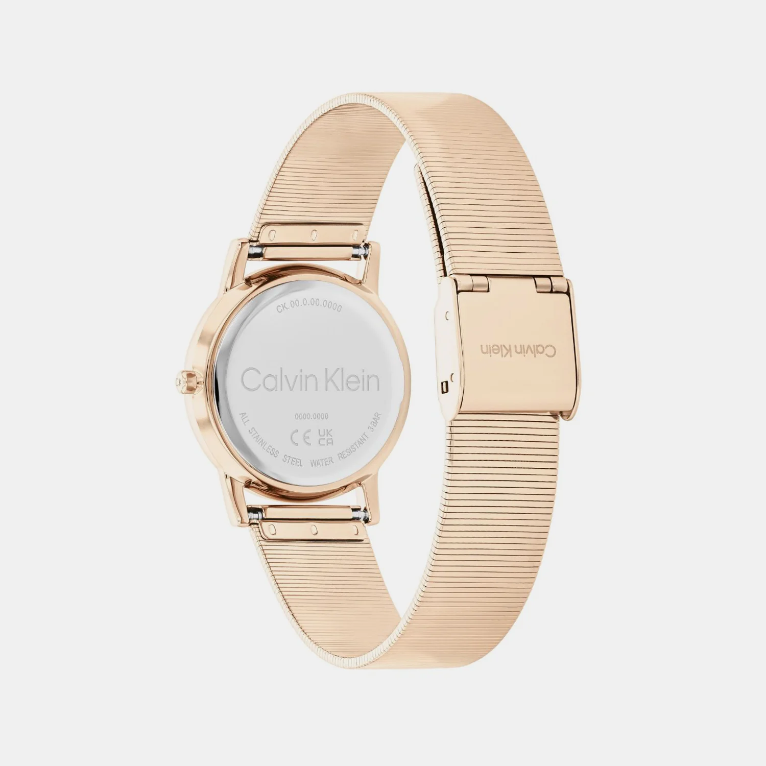Ck Feel Women Quartz Carnation Gold Dial Analog Mesh Watch 25100036 - Image 3