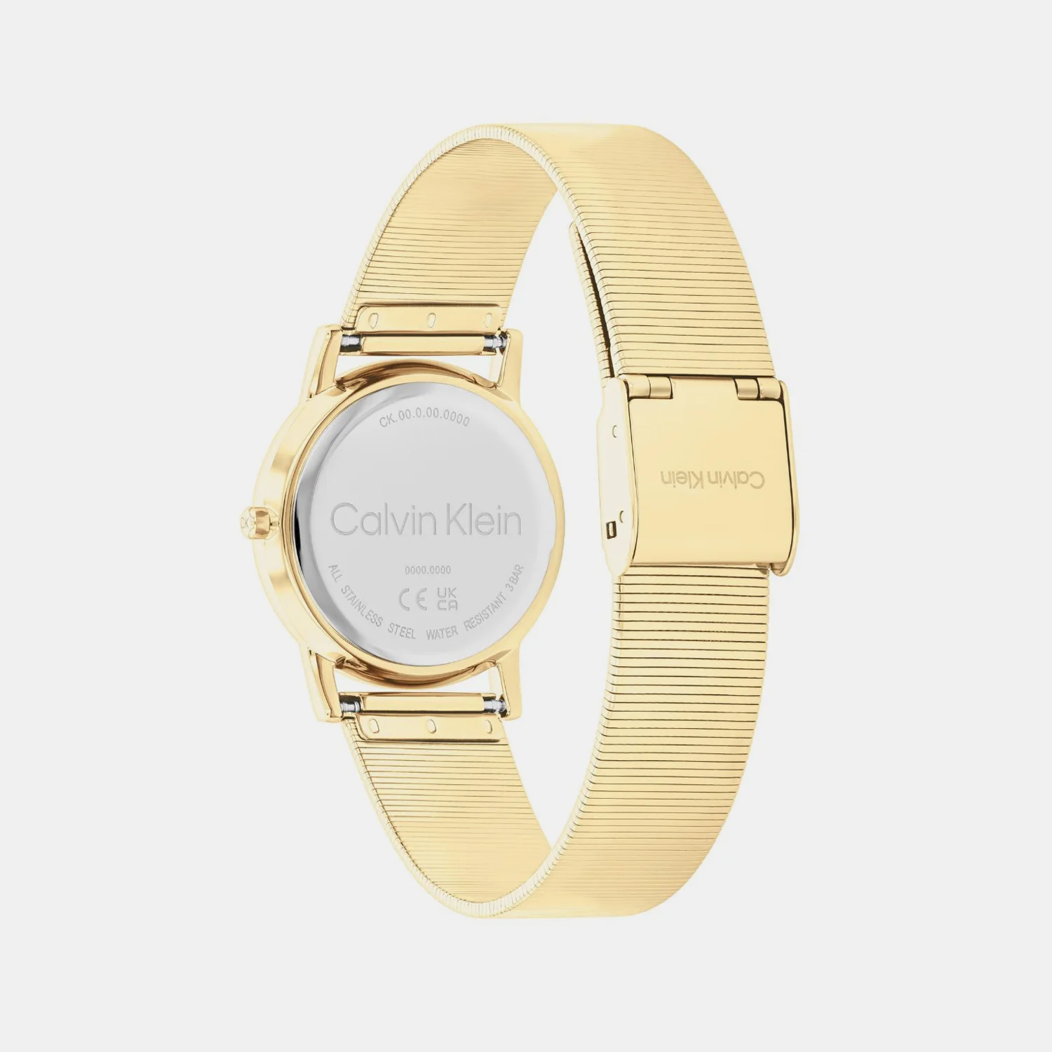Ck Feel Women Quartz Light Gold Dial Analog Stainless Steel Watch 25100035 - Image 3