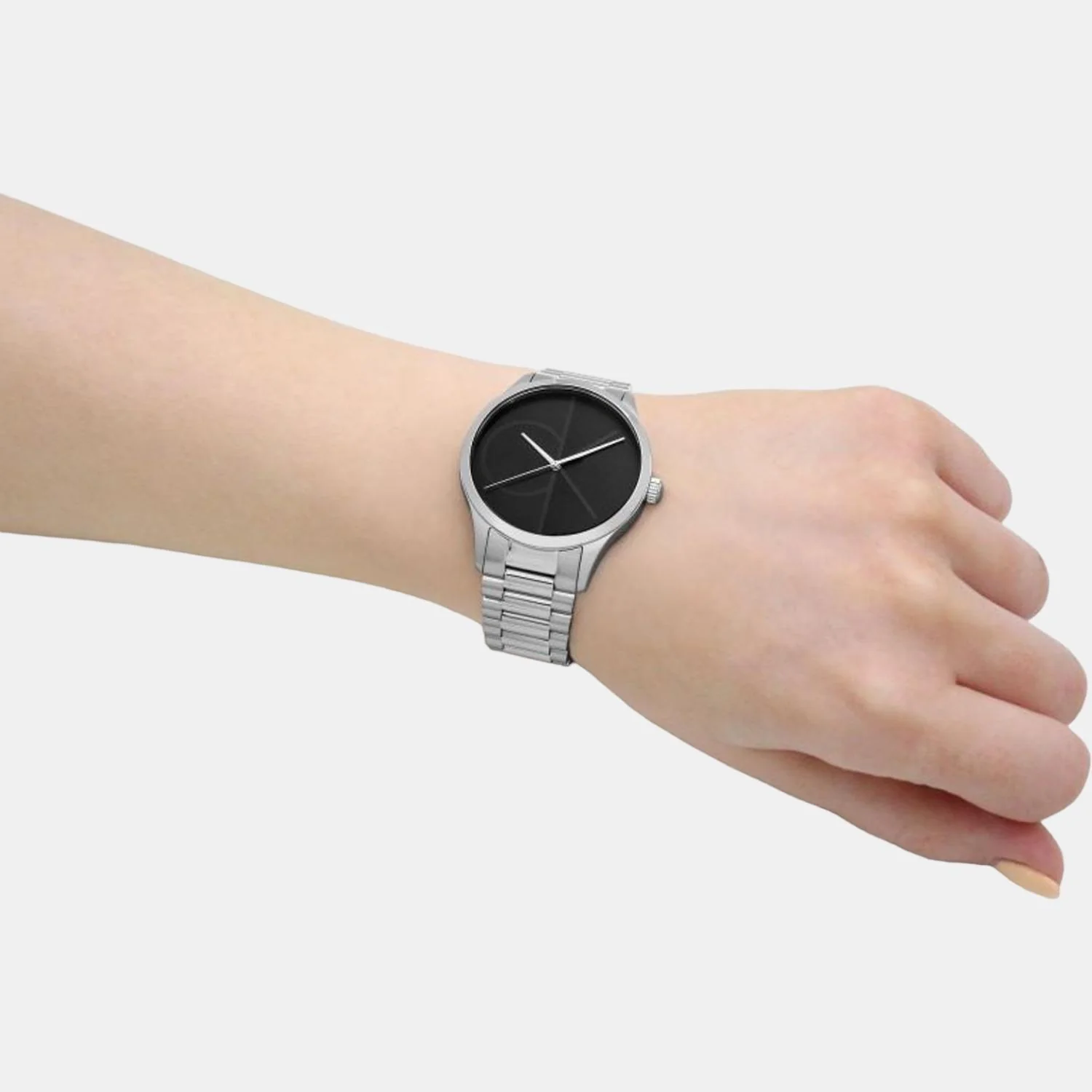 Ck Iconic Unisex Quartz Black Dial Analog Stainless Steel Watch 25200163 - Image 6