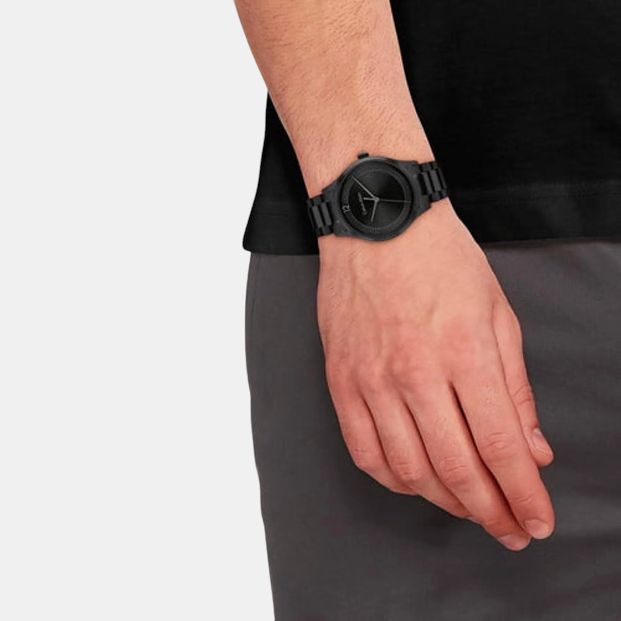 Ck Iconic Unisex Quartz Black Dial Analog Stainless Steel Watch 25200227 - Image 4