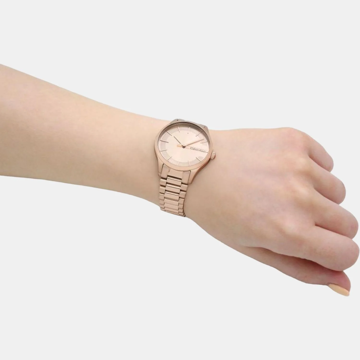 Ck Iconic Unisex Quartz Rose Gold Dial Analog Stainless Steel Watch 25200042 - Image 8