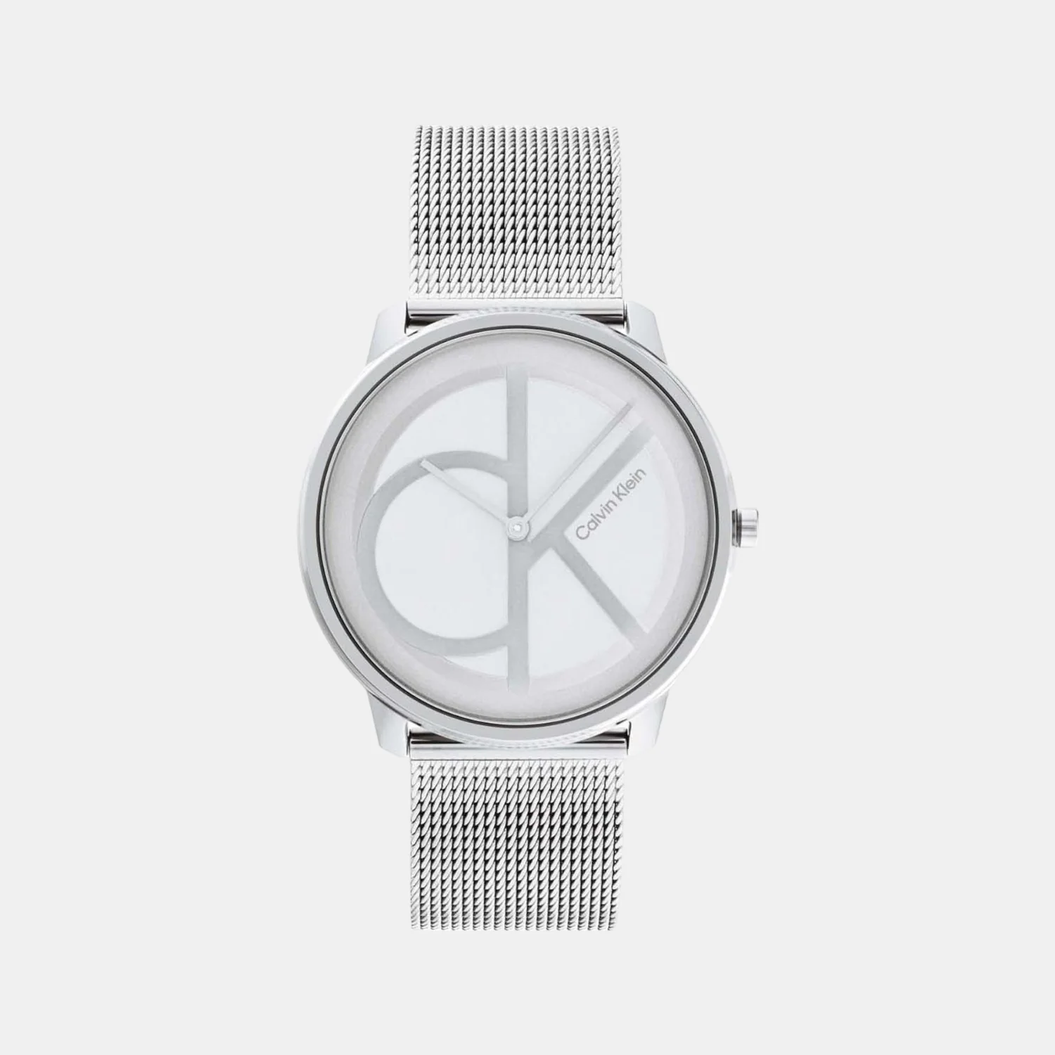 Ck Iconic Unisex Quartz Silver Dial Analog Stainless Steel Watch 25200027