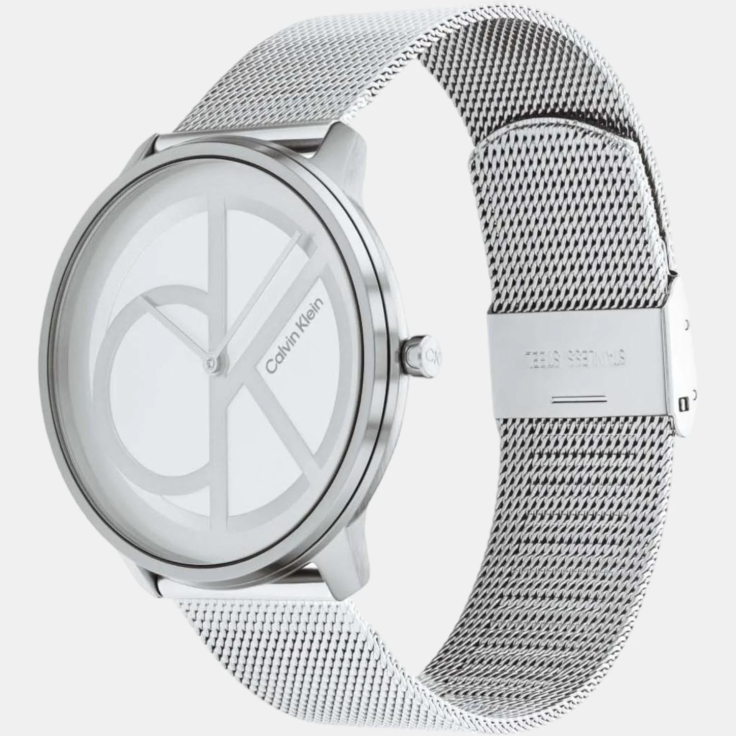 Ck Iconic Unisex Quartz Silver Dial Analog Stainless Steel Watch 25200027 - Image 3