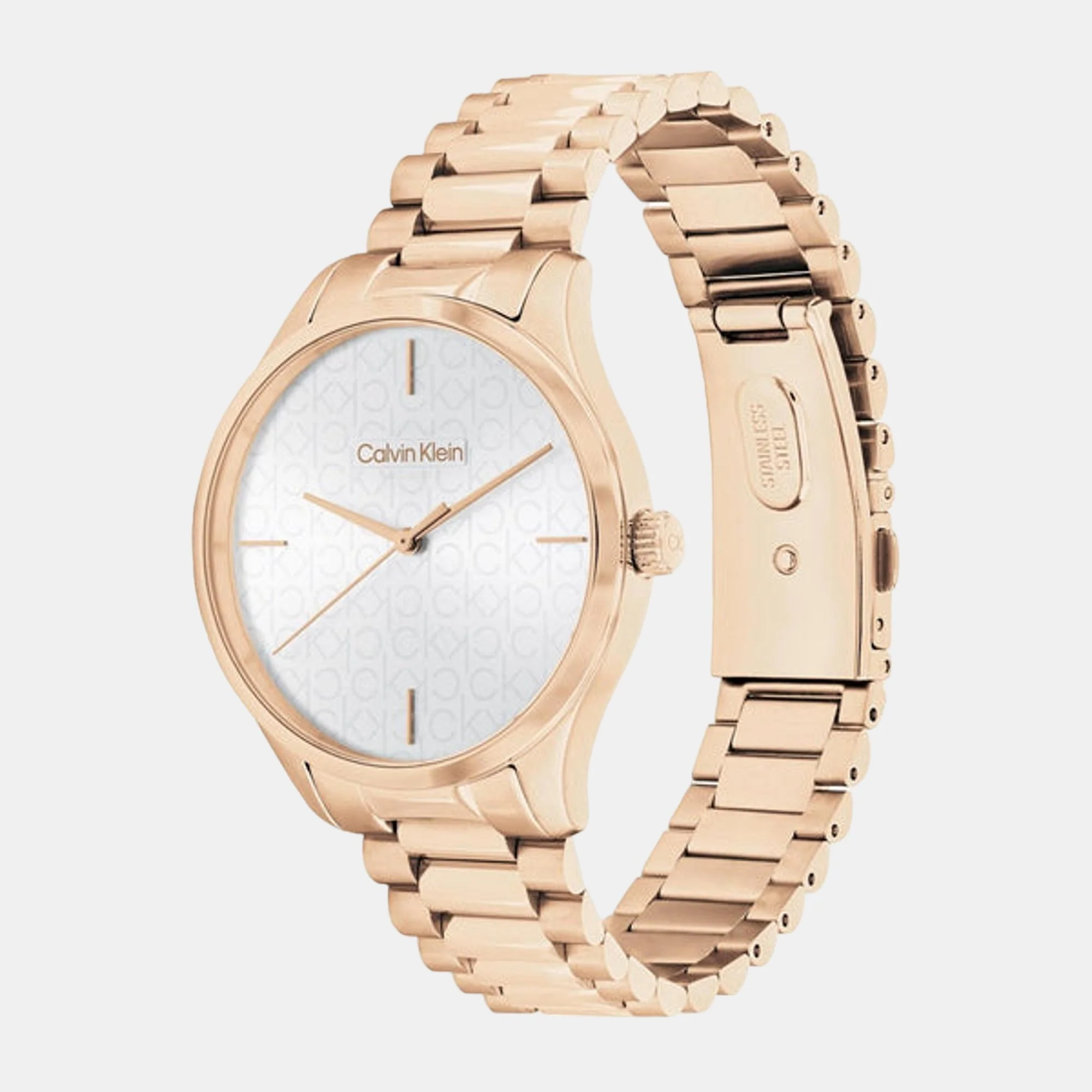 Ck Iconic Unisex Quartz White Dial Analog Stainless Steel Watch 25200313 - Image 2