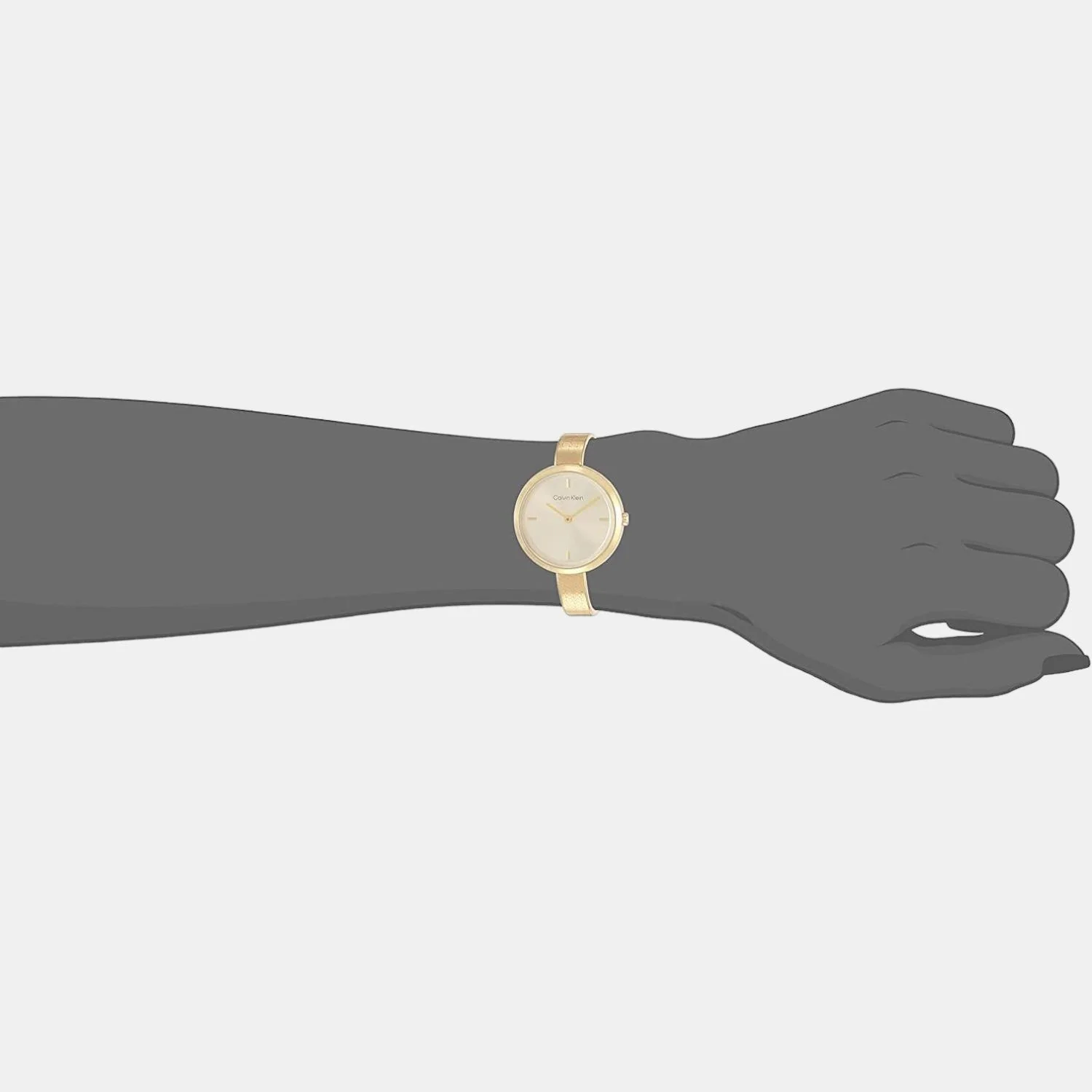 Ck Iconic Women Quartz Gold Dial Analog Stainless Steel Watch 25200182 - Image 5