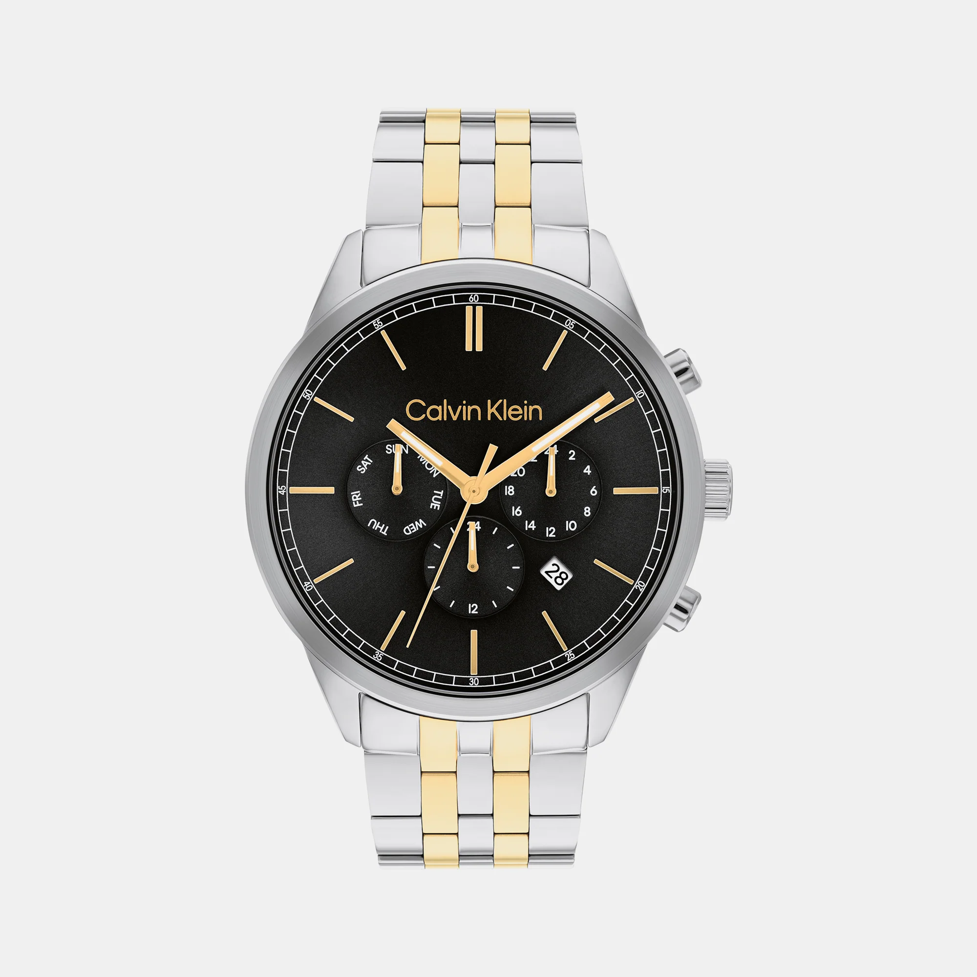 Ck Infinite Men Quartz Black Dial Chronograph Stainless Steel Watch 25200380