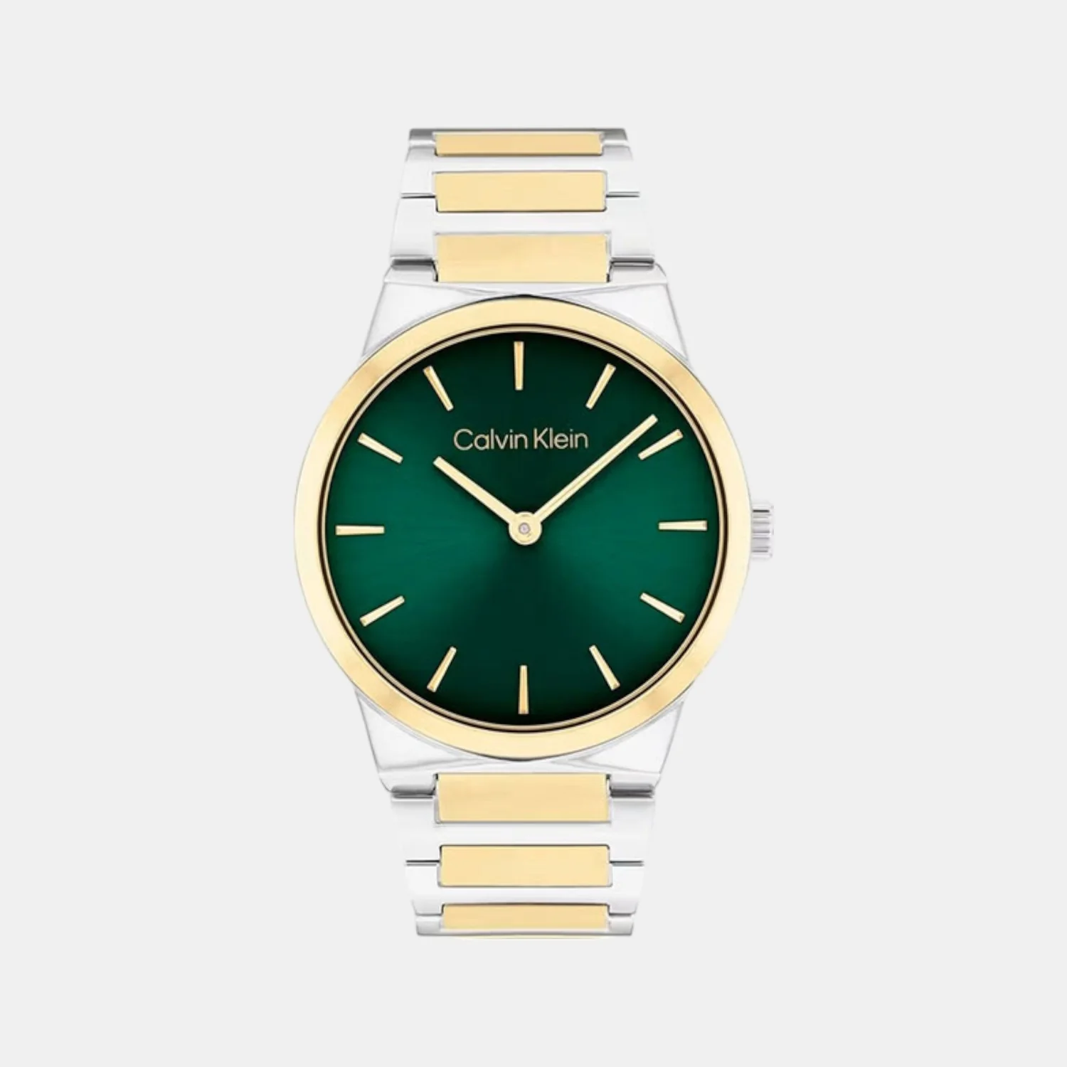 Ck Linear Elegance Women Quartz Green Dial Analog Stainless Steel Watch 25100114 - Image 3