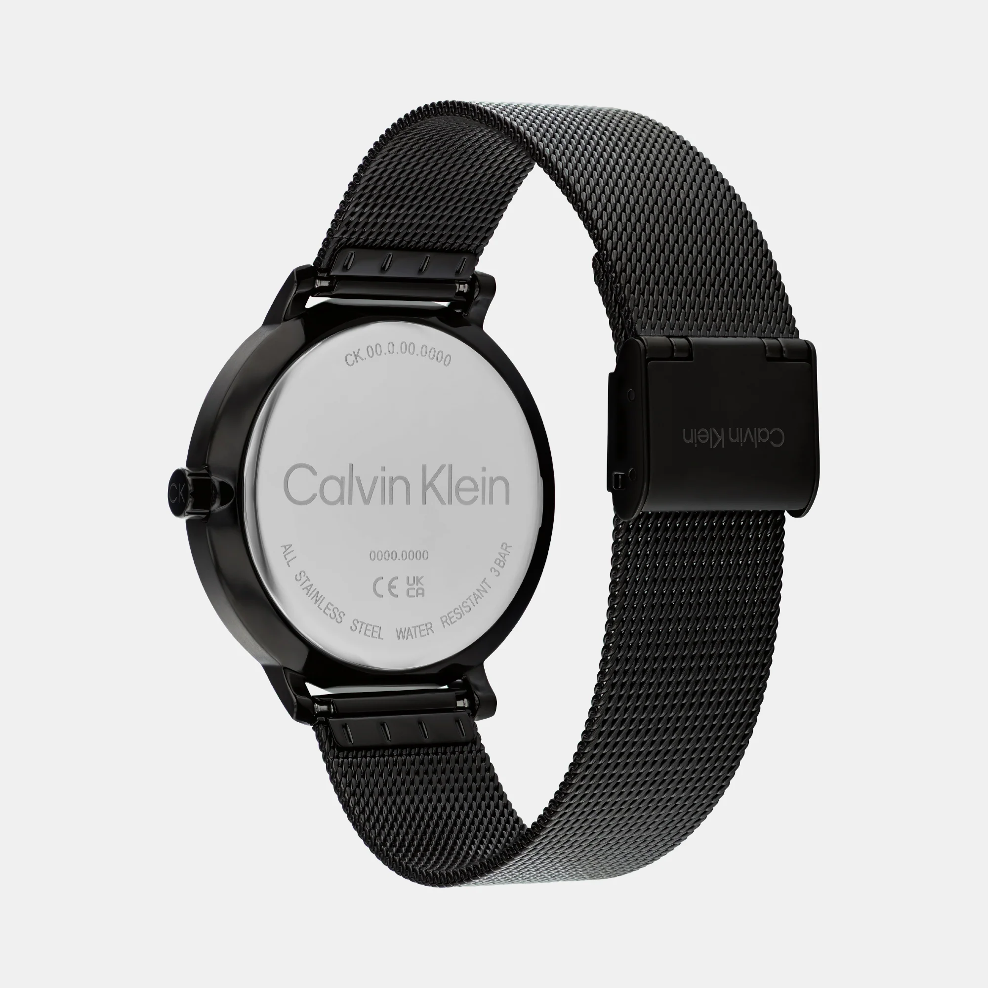 Ck Stun Unisex Quartz Black Dial Analog Mesh Watch 25200401 - Image 3