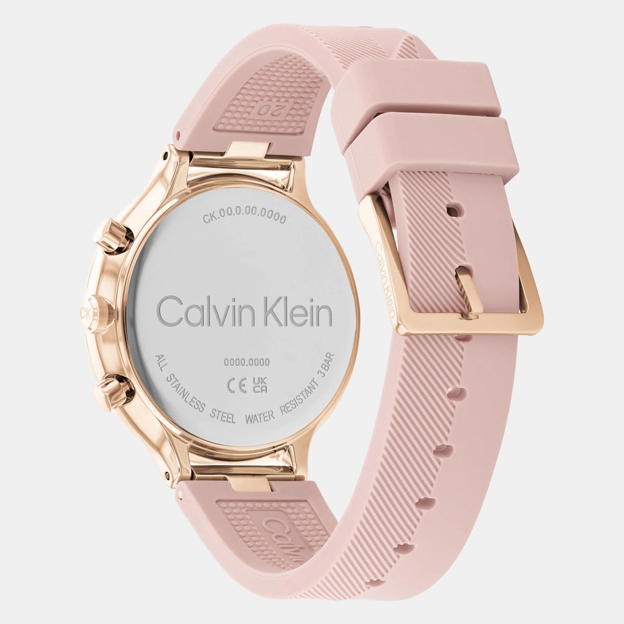 Energize Women Quartz Pink Dial Chronograph Silicone Watch 25200243 - Image 4