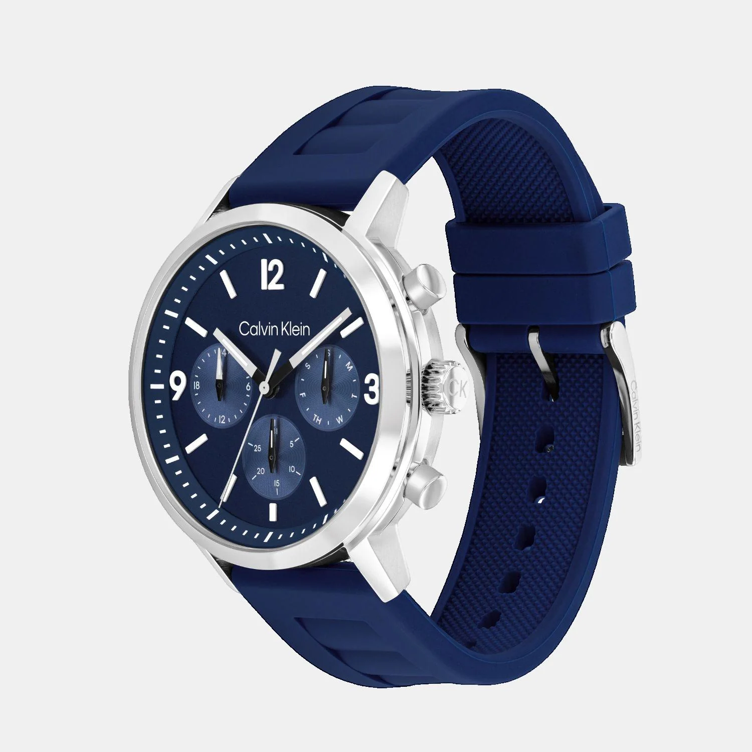 Gauge Men Quartz Blue Dial Chronograph Silicone Watch 25200460 - Image 2