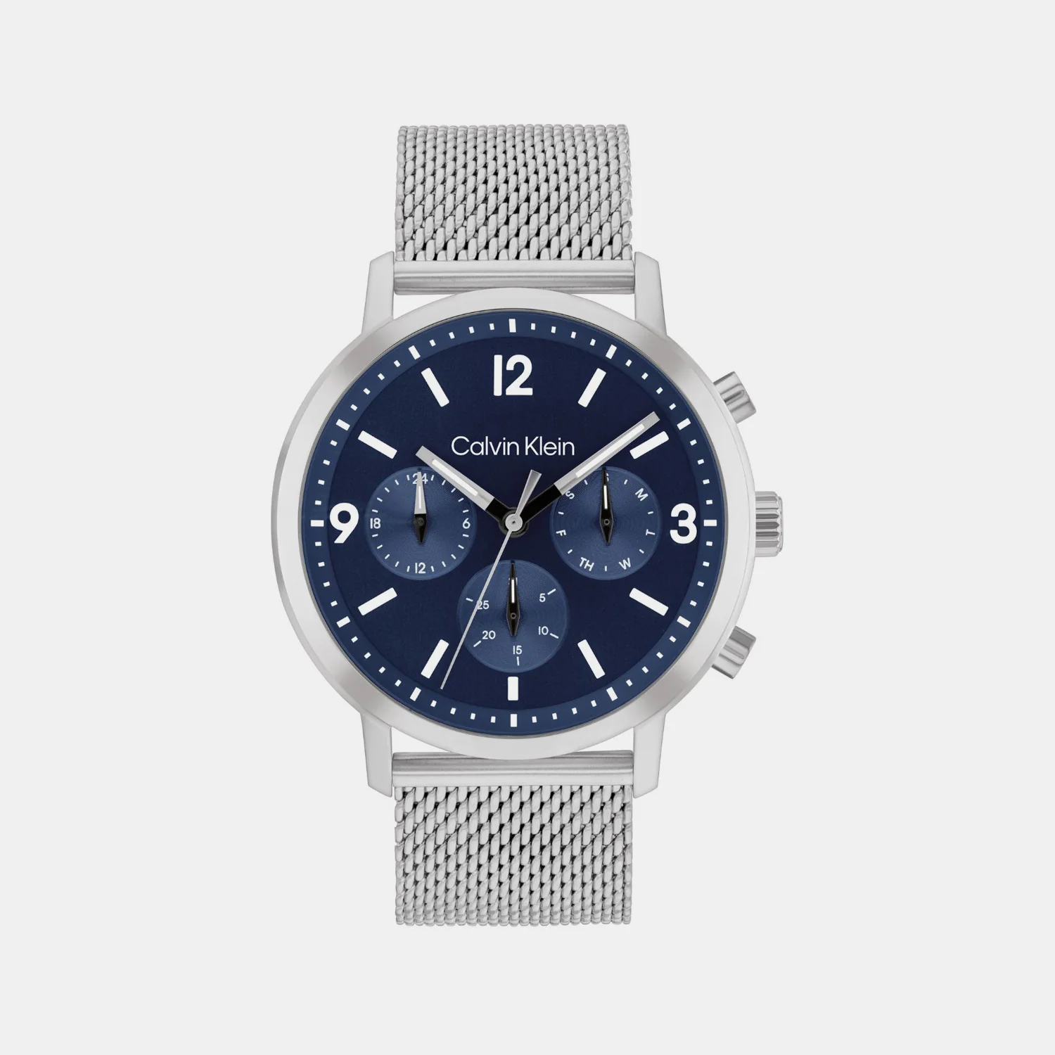 Gauge Men Quartz Blue Dial Multi-Function Mesh Watch 25200438