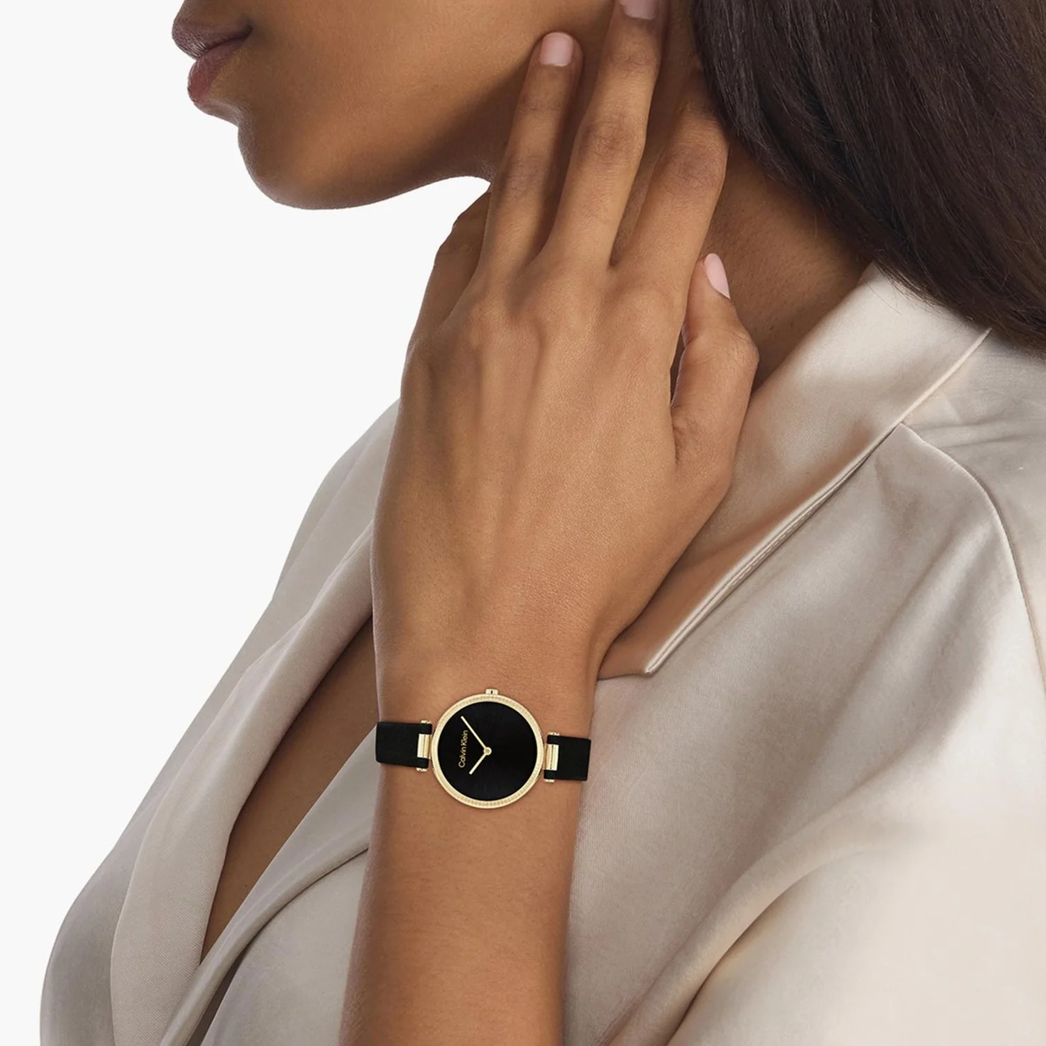 Gleam Women Quartz Black Dial Analog Leather Watch 25100017 - Image 4