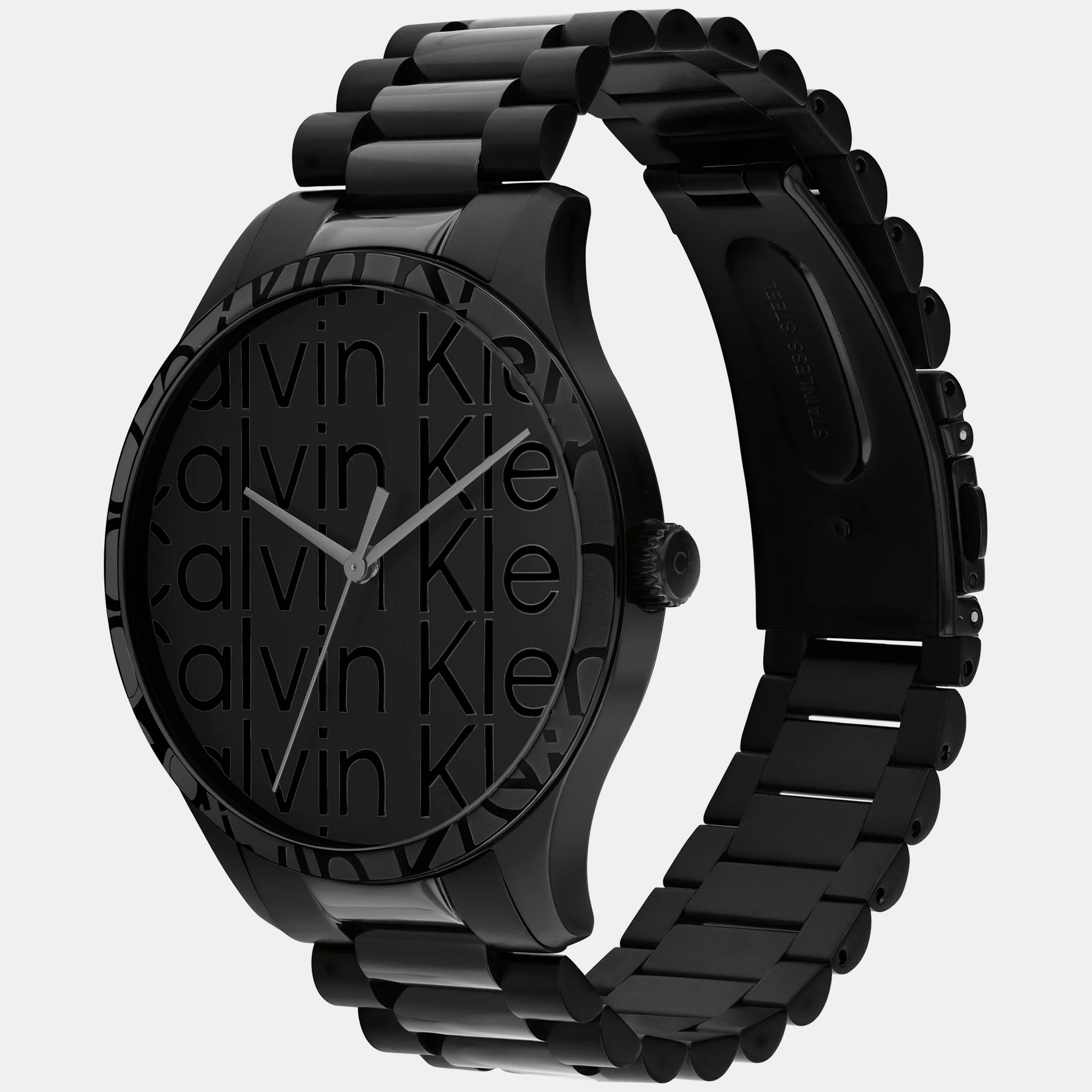 Iconic Unisex Quartz Black Dial Analog Stainless Steel Watch 25200344 - Image 4