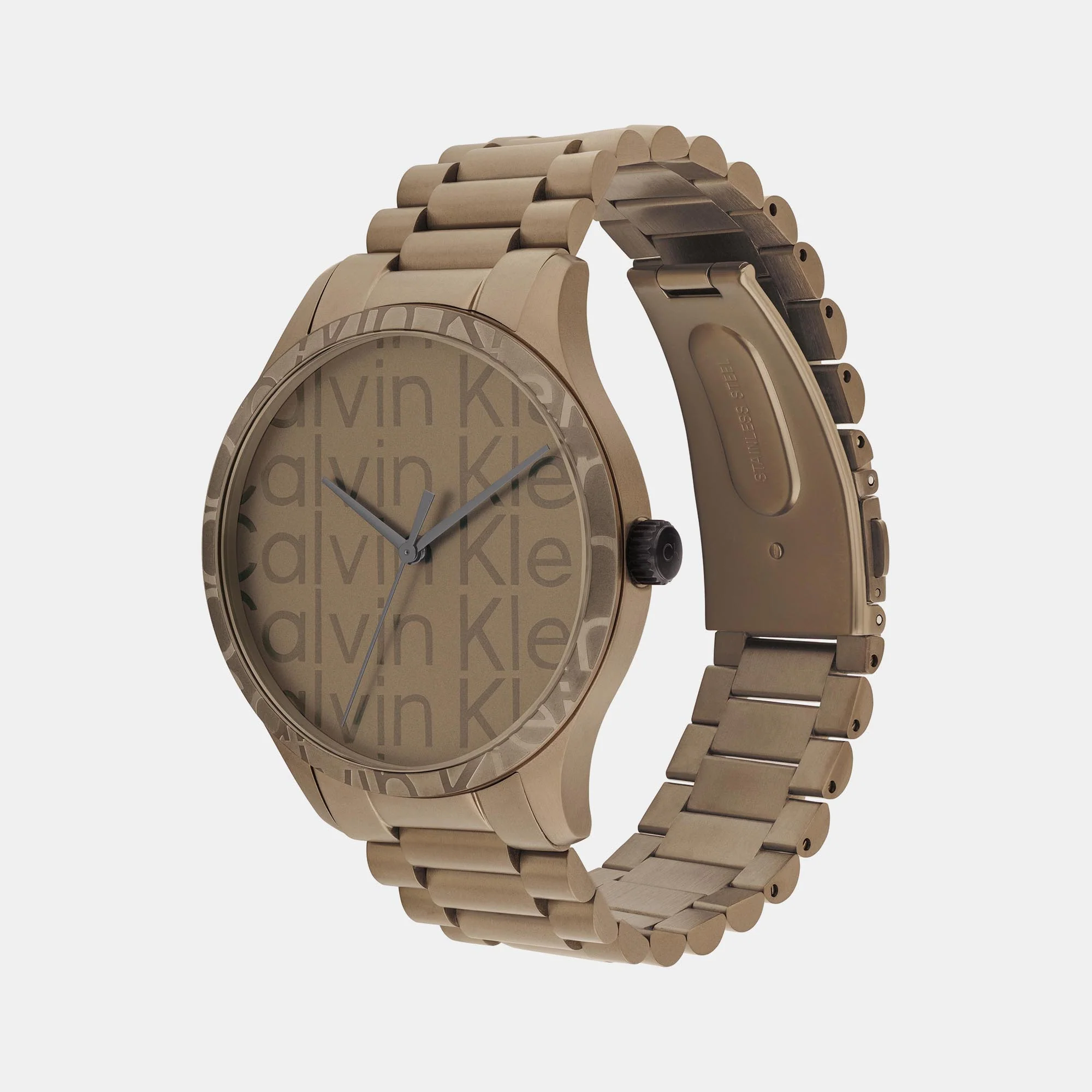 Iconic Unisex Quartz Khaki Dial Analog Stainless Steel Watch 25200343 - Image 3