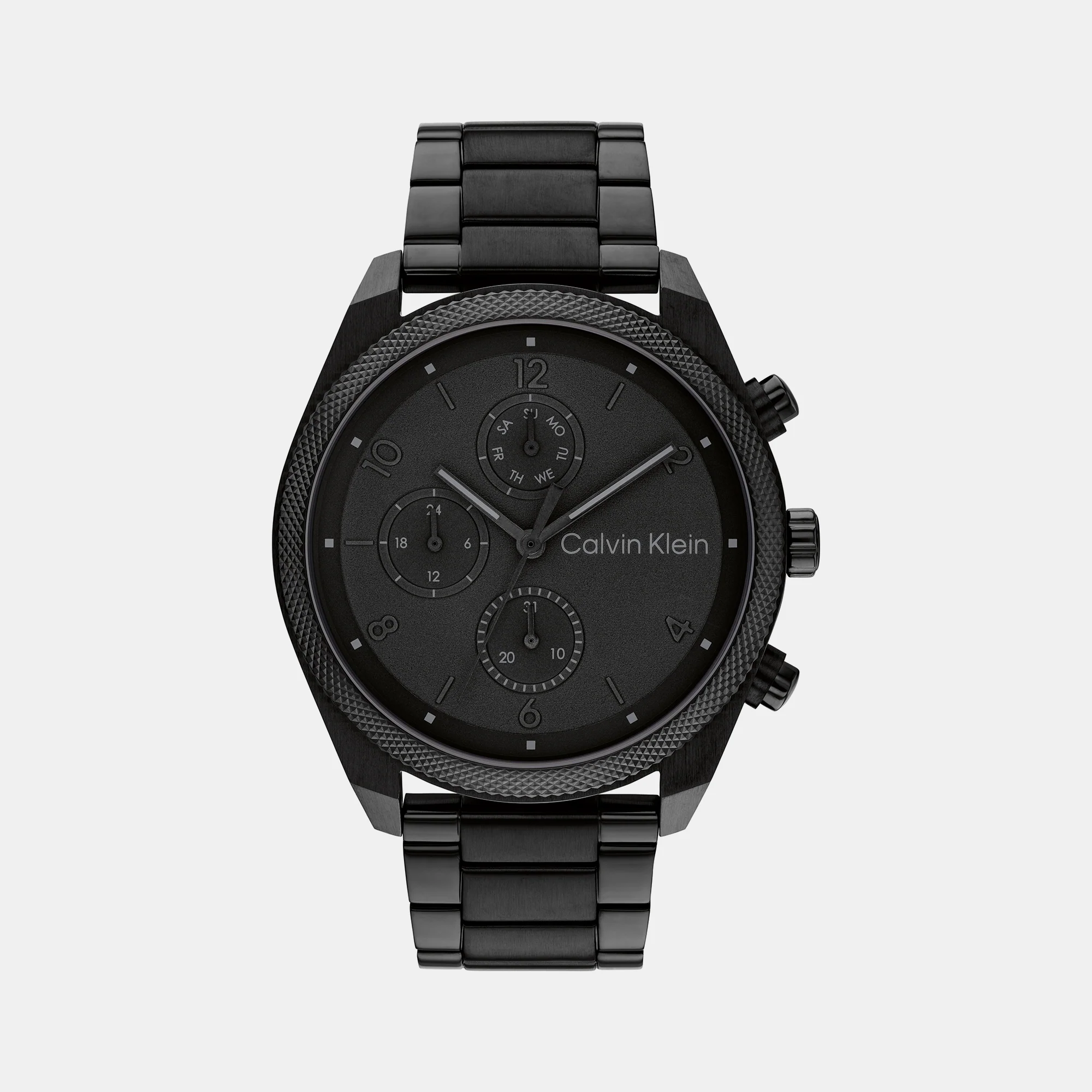 Impact Men Quartz Black Dial Chronograph Stainless Steel Watch 25200359 - Image 2