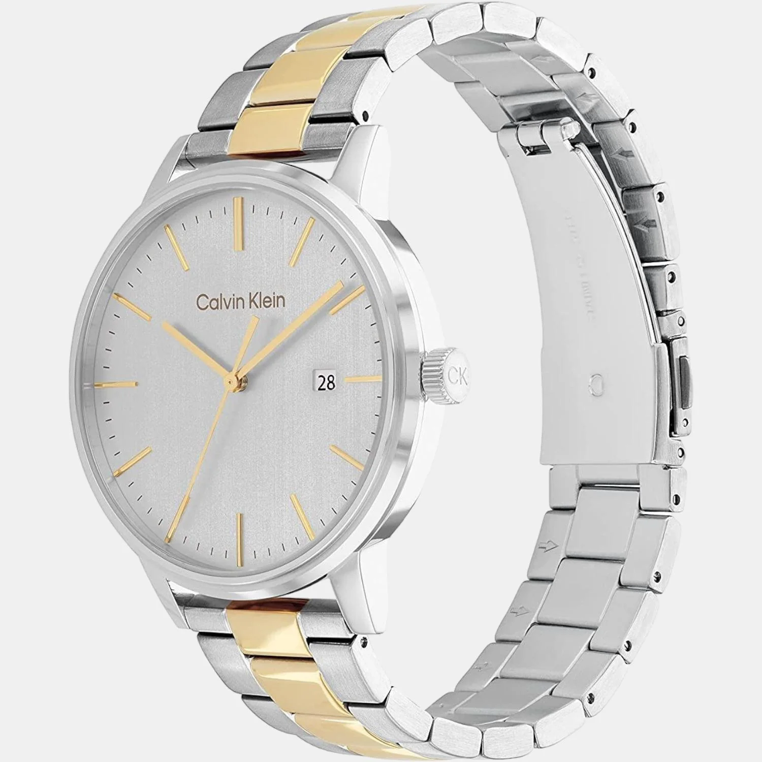 Linked Bracelet Men Quartz Silver Dial Analog Stainless Steel Watch 25200055 - Image 2