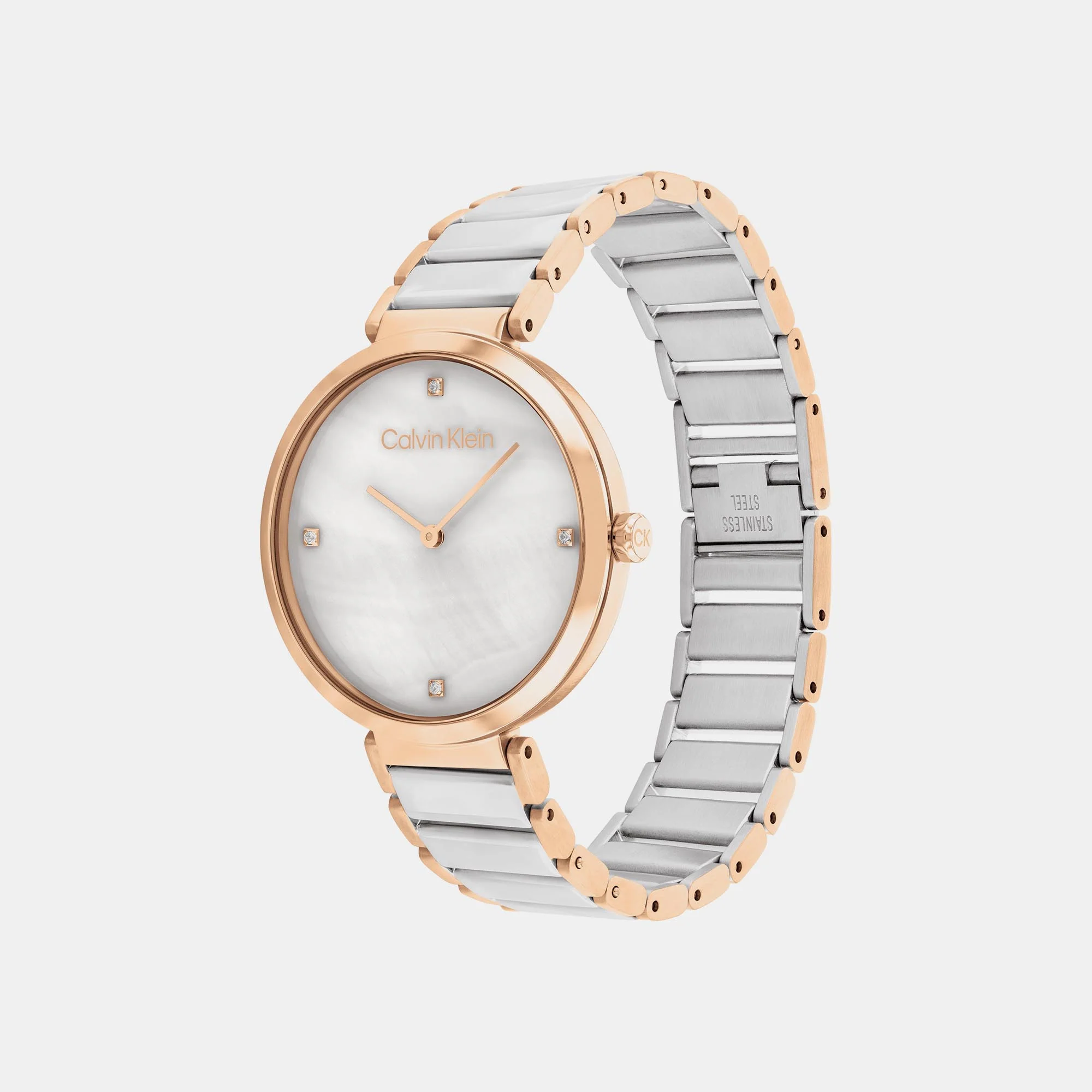 Minimalistic T-Bar Women Quartz Mother Of Pearl Dial Analog Stainless Steel Watch 25200430 - Image 2