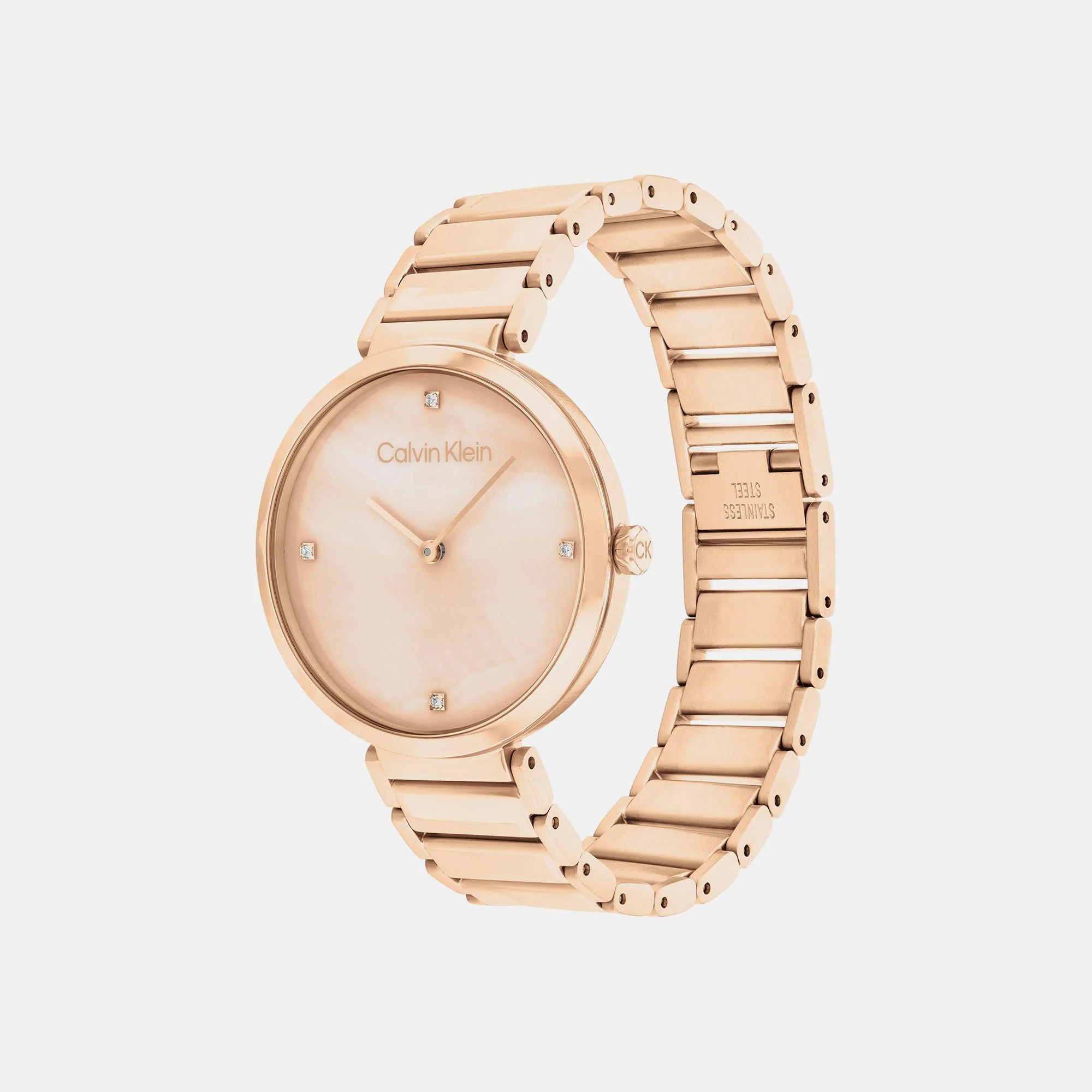 Minimalistic T-Bar Women Quartz Rose Gold Dial Analog Stainless Steel Watch 25200429 - Image 3