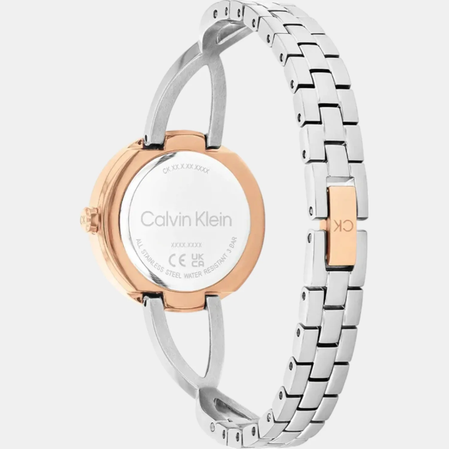 Sculpted Embrace Women Quartz Silver & White Dial Analog Stainless Steel Watch 25100060 - Image 3