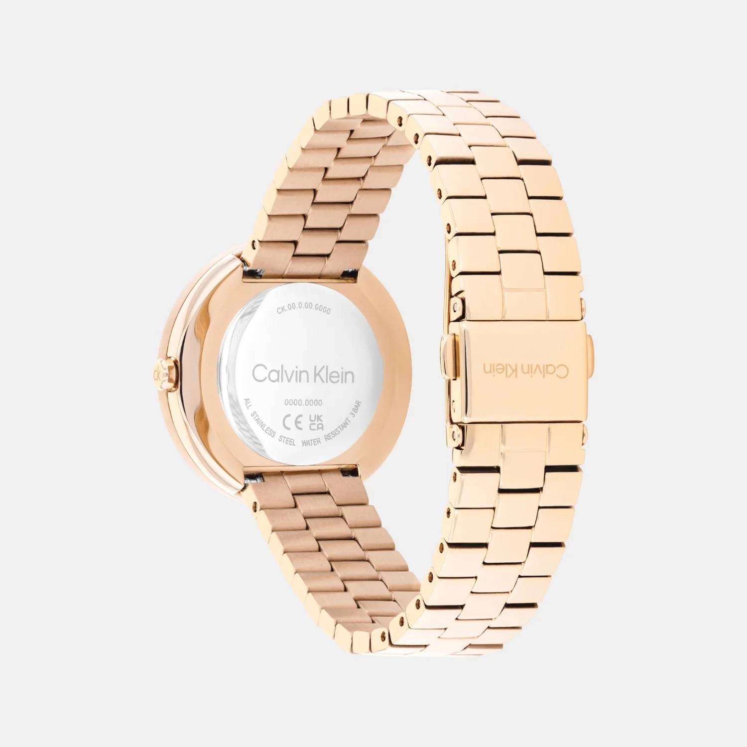 Twisted Bezel Women Quartz Carnation Gold Dial Analog Stainless Steel Watch 25100166 - Image 3