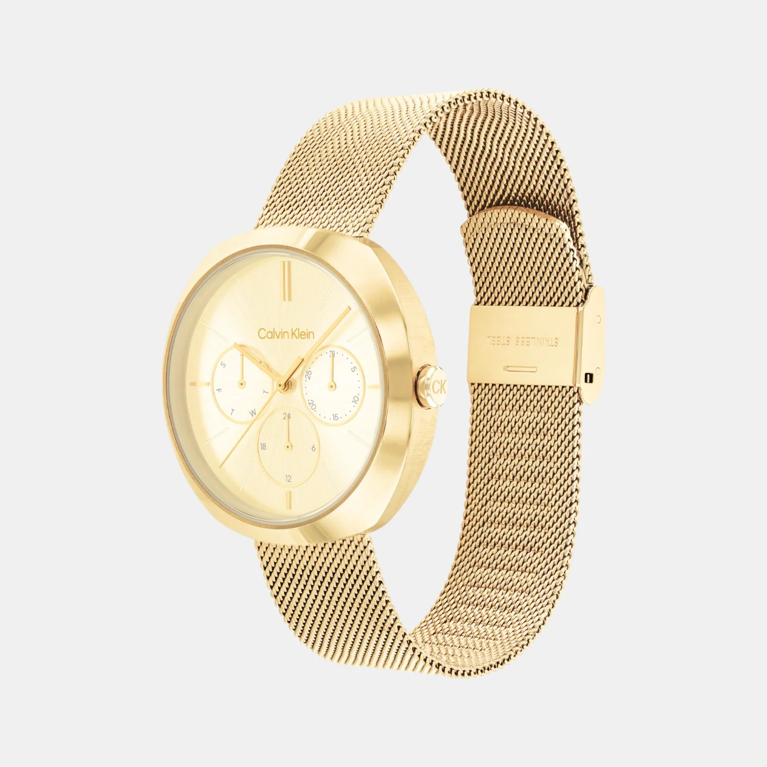 Women Automatic Champagne Dial Analog Stainless Steel Watch 25200339 - Image 2