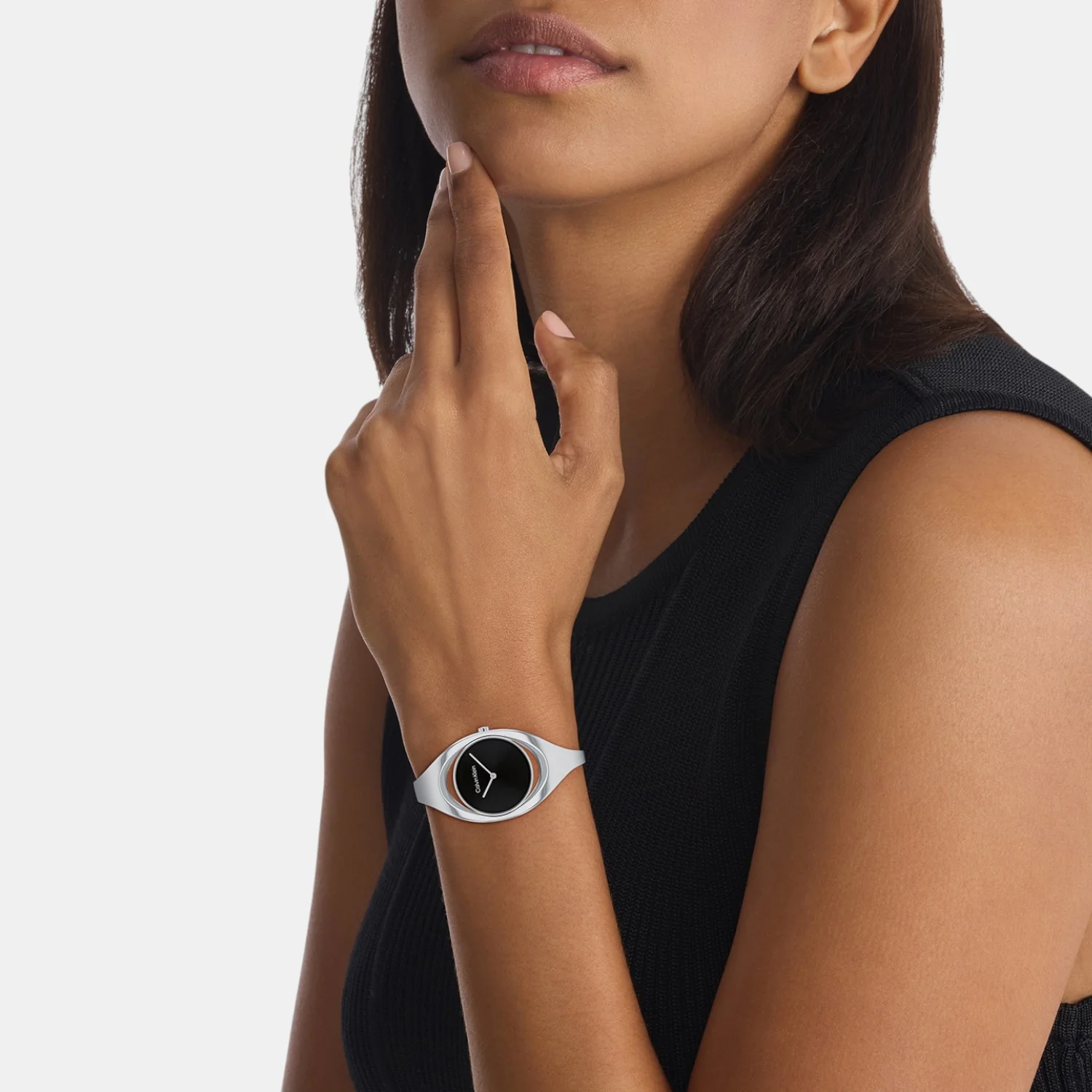 Women Quartz Black Dial Analog Stainless Steel Watch 25200423 - Image 4