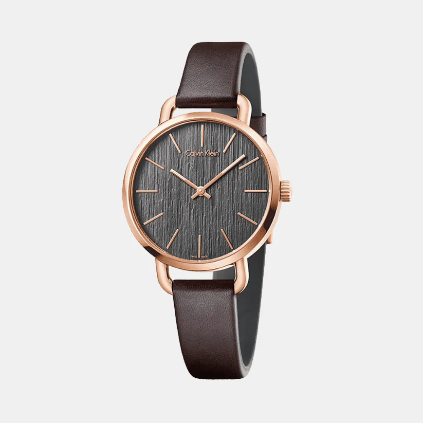 Women Quartz Black Dial Chronograph Leather Watch K7B236G3 - Image 2