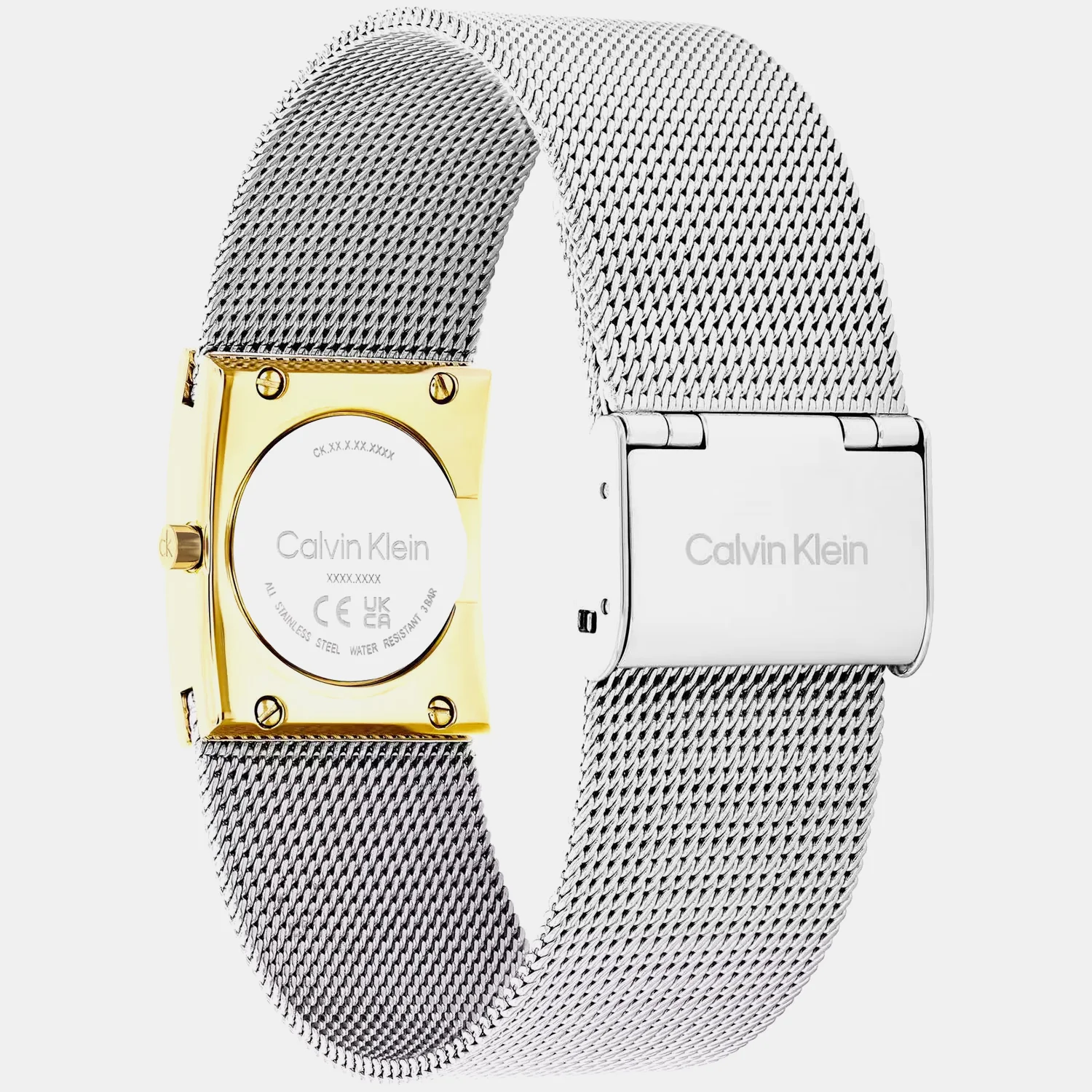 Women Quartz Silver Dial Analog Mesh Watch 25100139 - Image 3